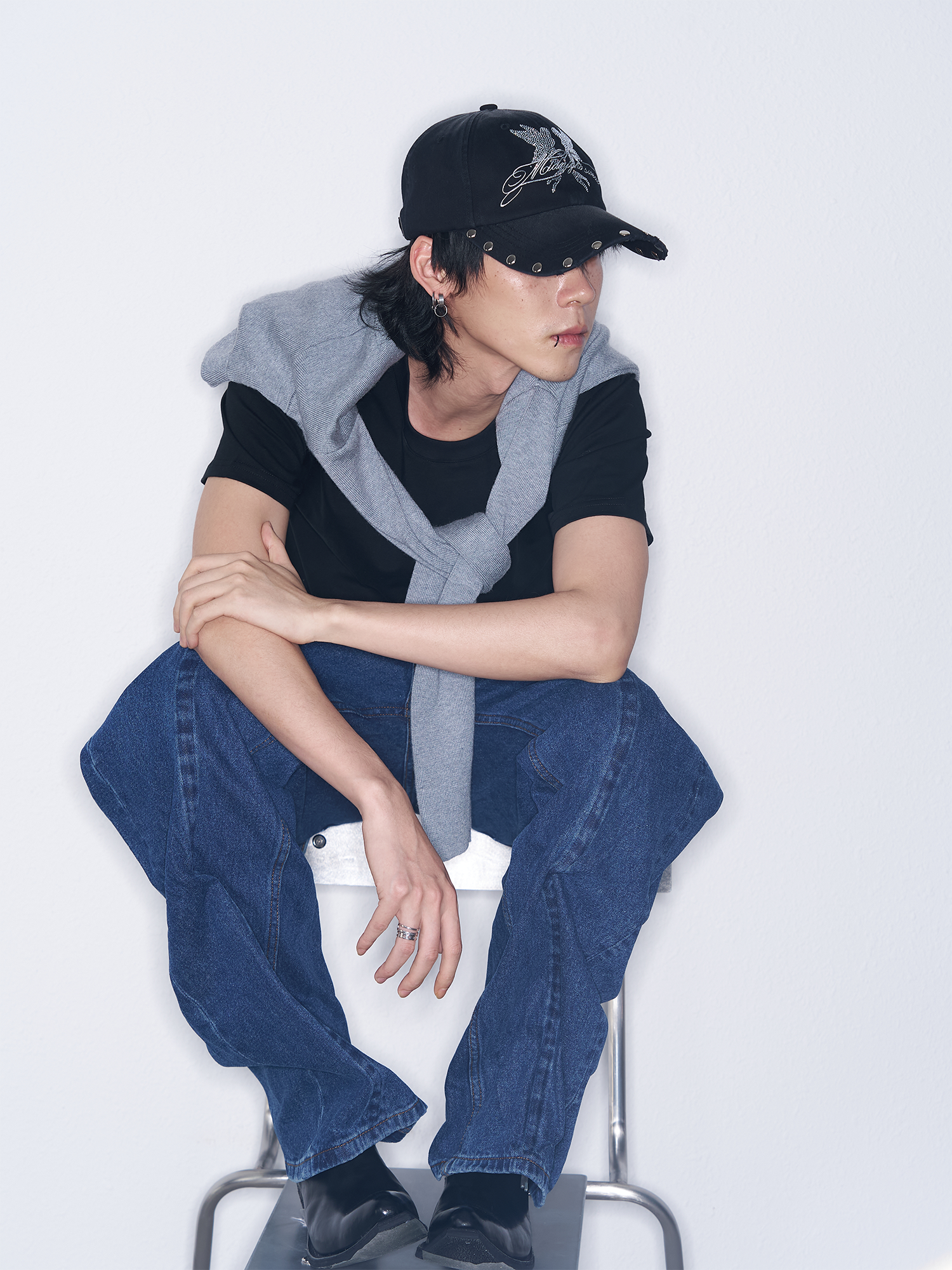 SANB Washed Angel Diamond Baseball Cap