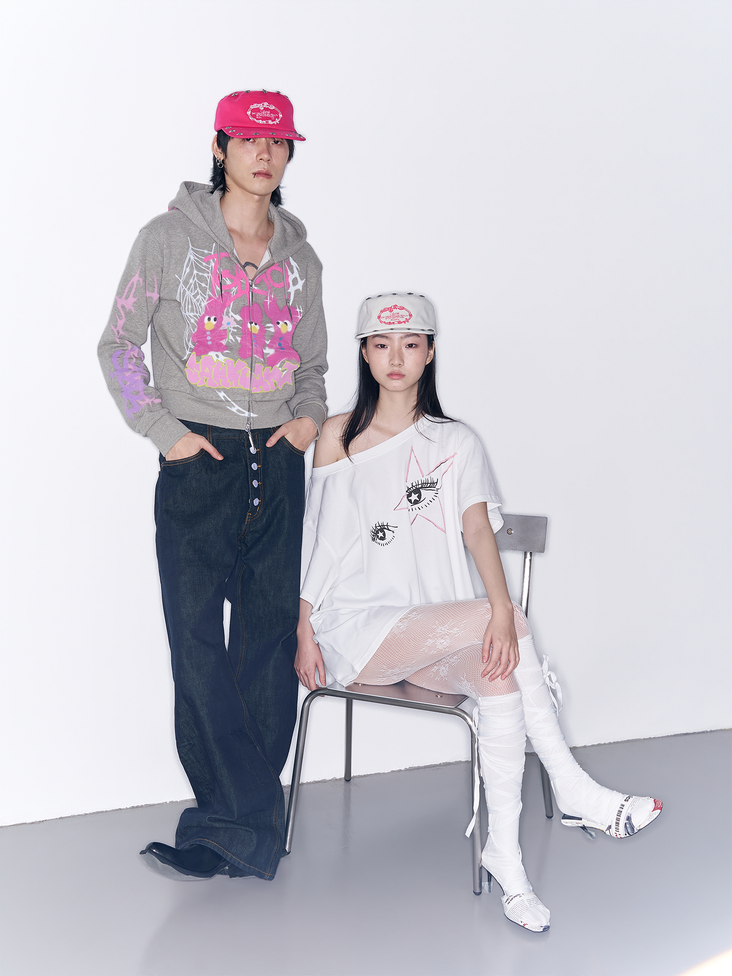 SANB Star-Studded Embroidered Pillbox Cap