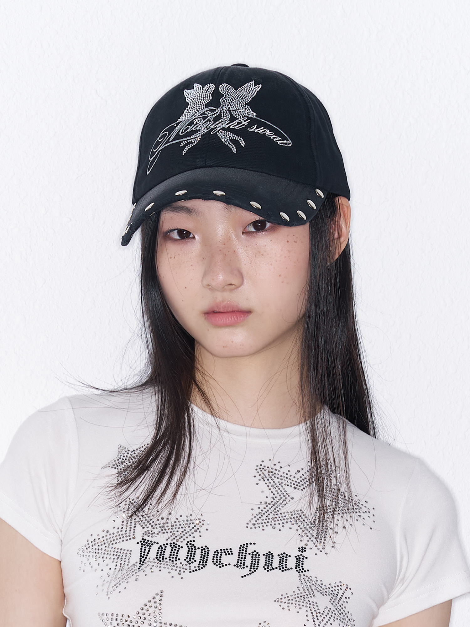 SANB Washed Angel Diamond Baseball Cap
