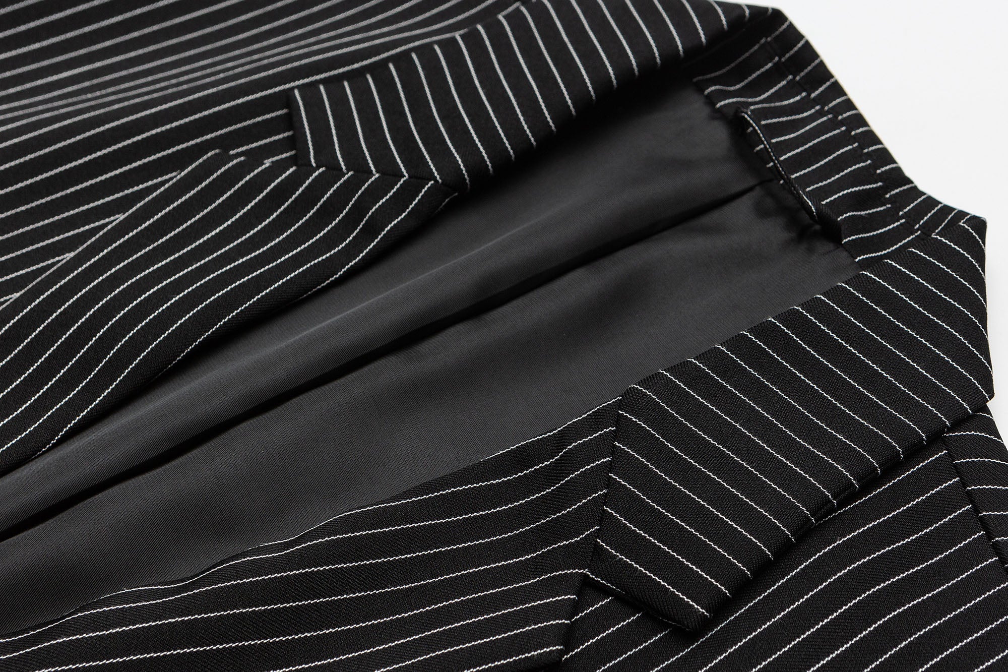 ME DA IGUAL Stripe Notched Lapel Oversized Blazer