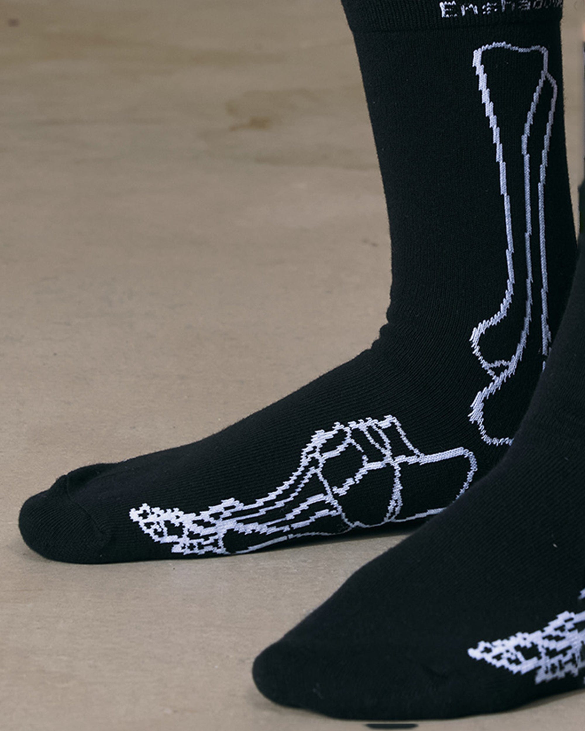 ENSHADOWER Skeleton Socks, premium urban and streetwear designers apparel on PROJECTISR.com, ENSHADOWER