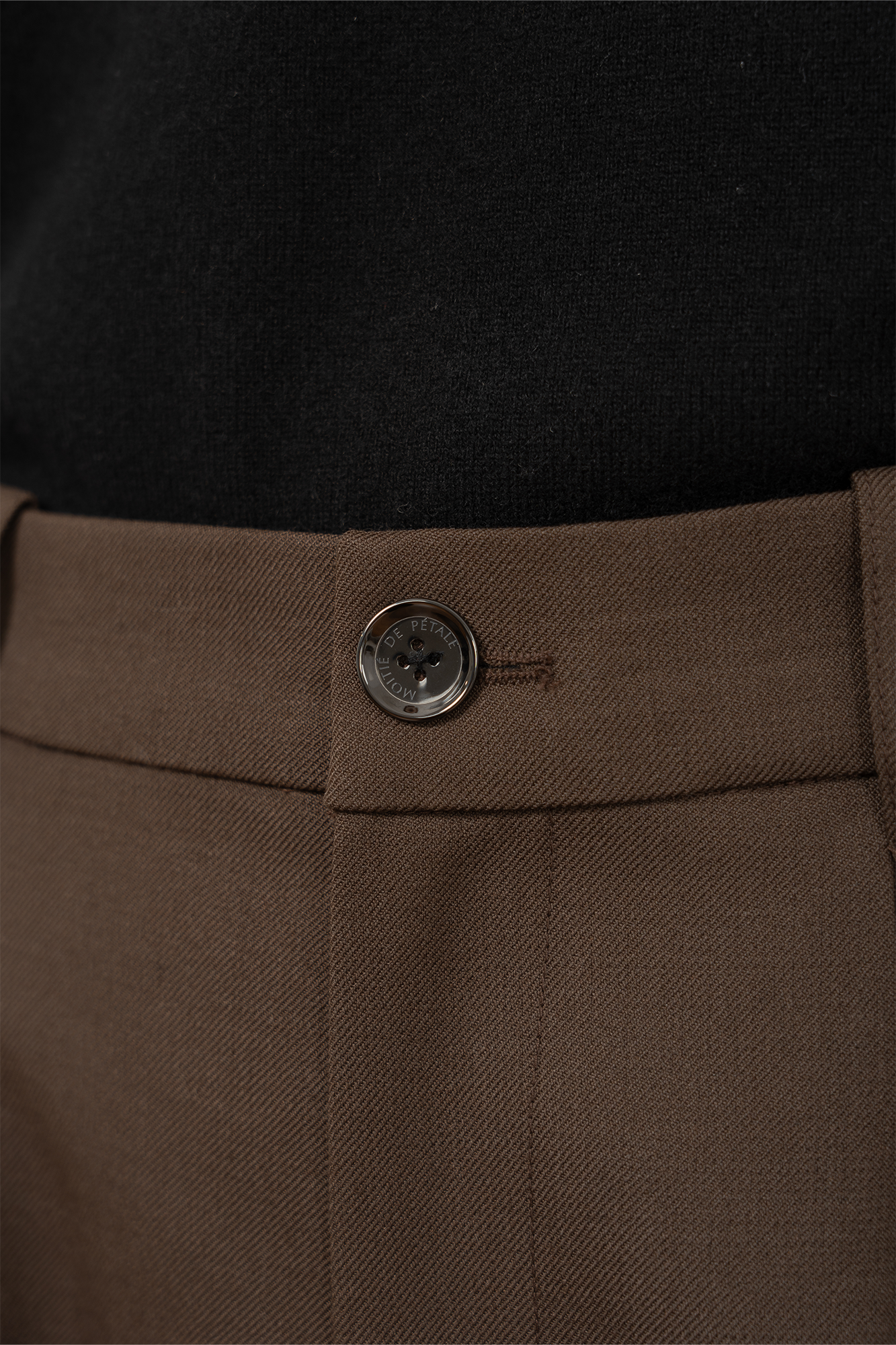 MOITIEDEPETALE Wool-Blended Pleats Trousers