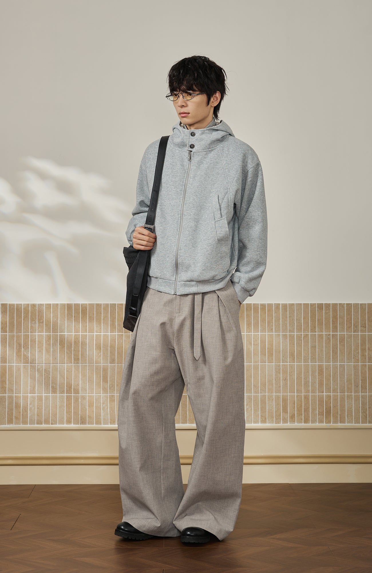 MOITIEDEPETALE Reversible Plaid Liner Hooded Jacket