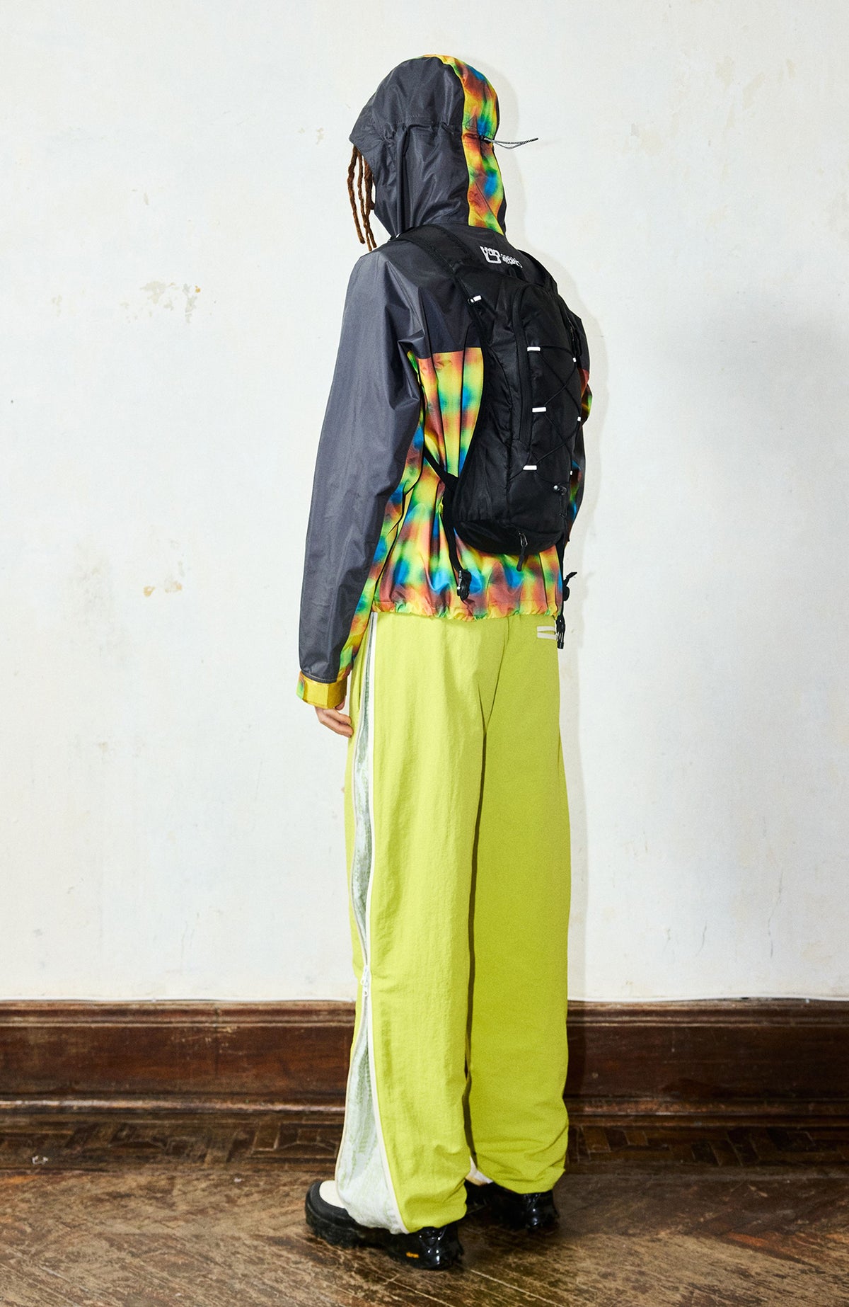 YANLI Plaid Waterproof Athletic Windbreaker
