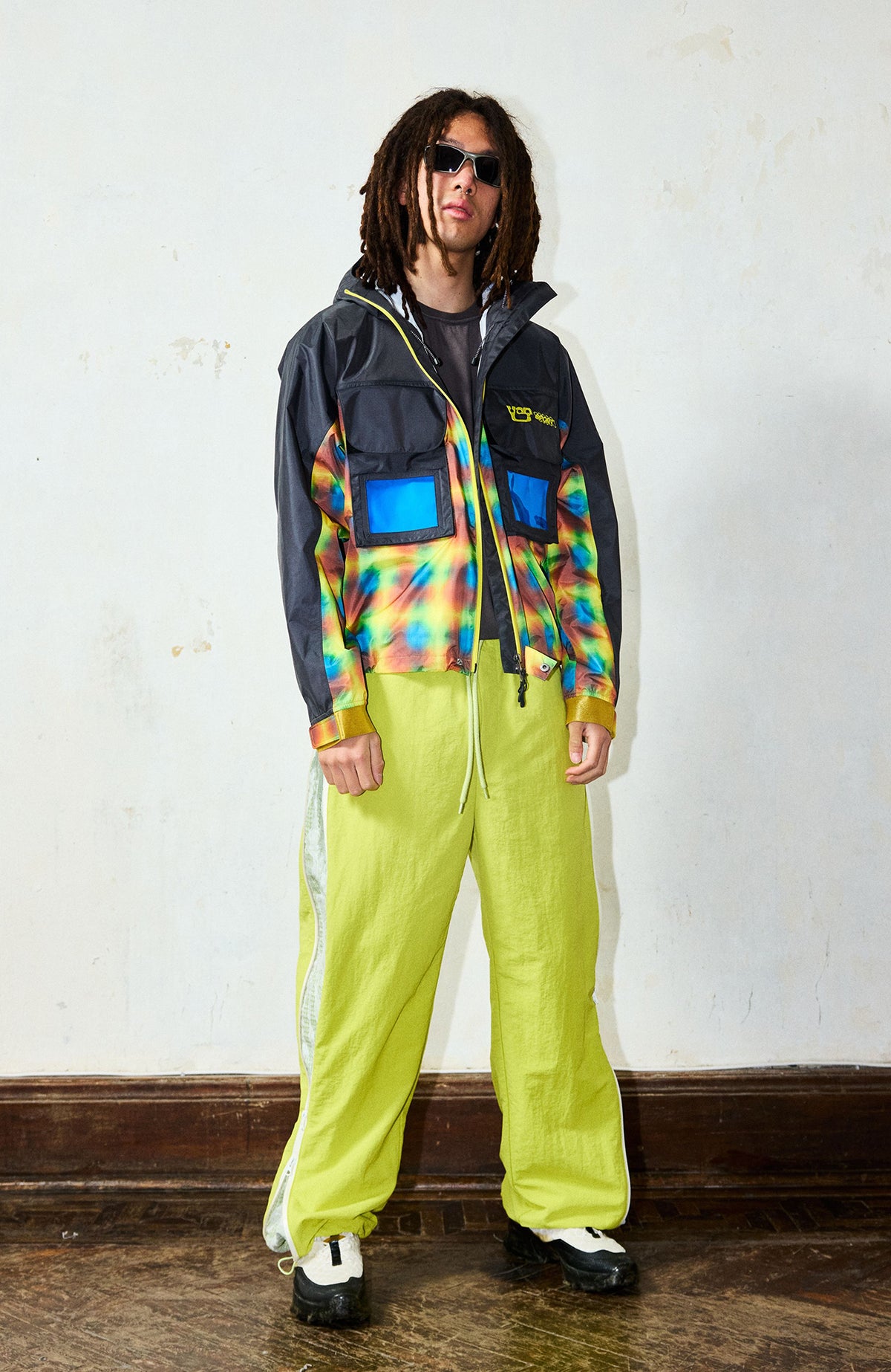YANLI Plaid Waterproof Athletic Windbreaker