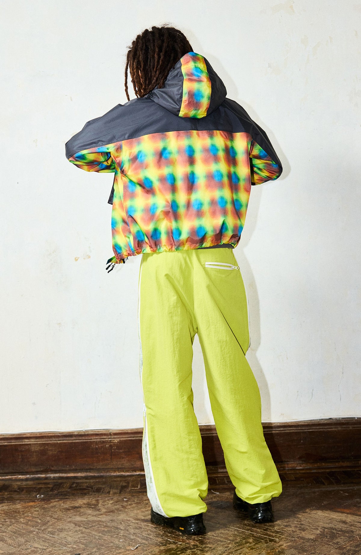 YANLI Fluorescent Mesh Waterproof Track Pants
