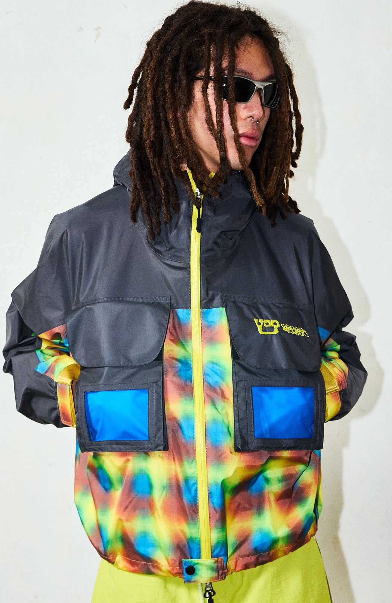 YANLI Plaid Waterproof Athletic Windbreaker