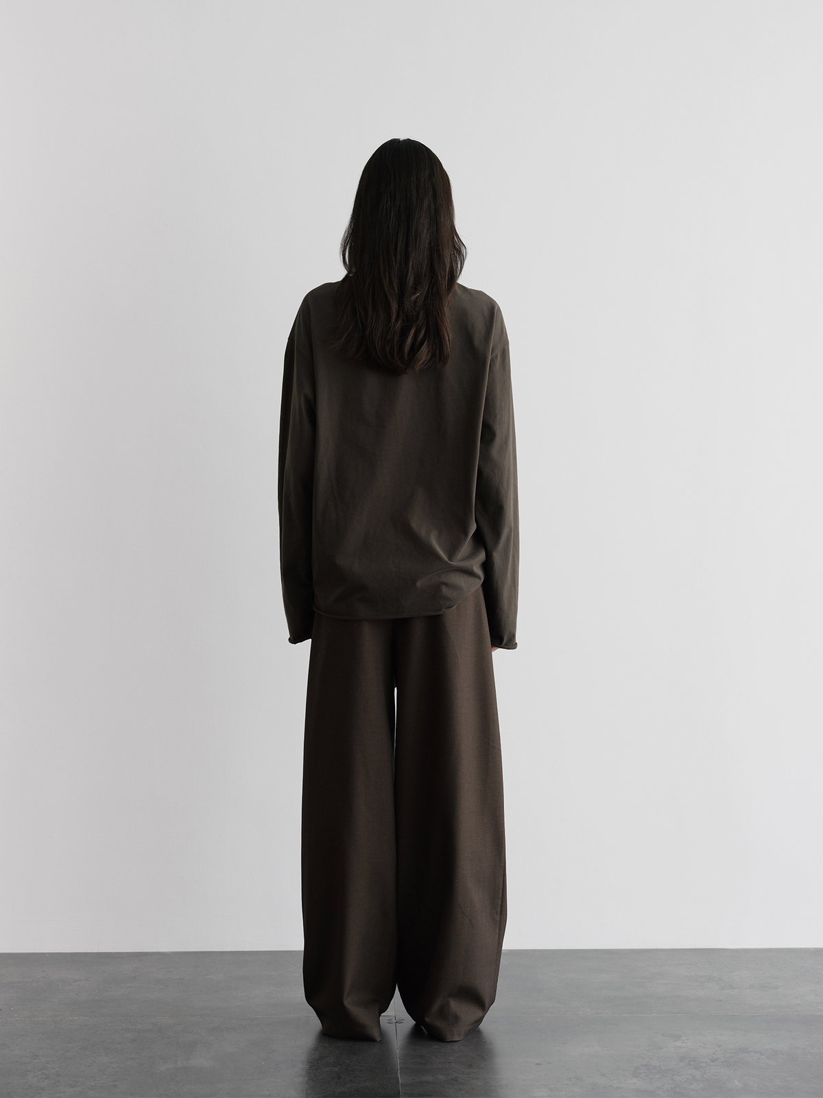 ORGANIC EMOTION Deconstructed Asymmetrical Pleated Trousers