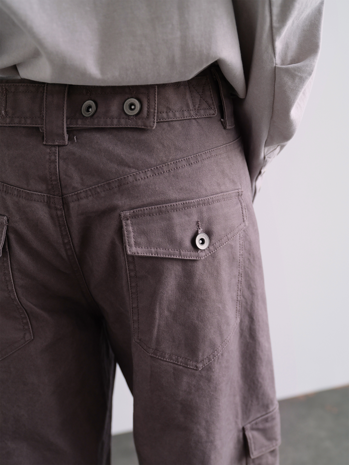 ORGANIC EMOTION Multi-Pocket Washed Retro Cargo Pants