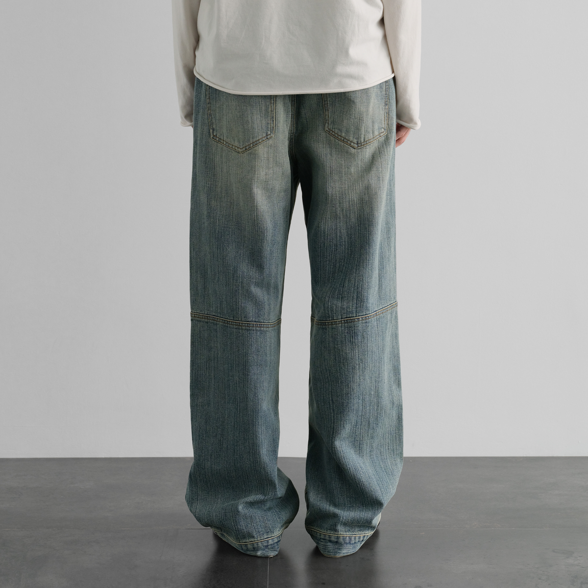 ORGANIC EMOTION Retro Washed Straight-Leg Jeans