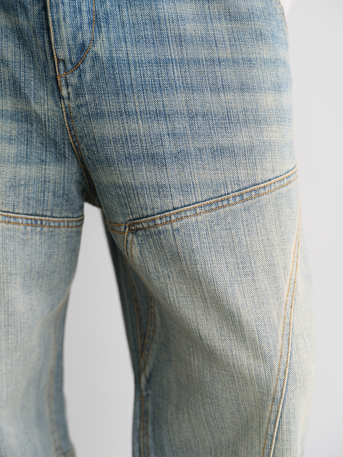 ORGANIC EMOTION Retro Washed Straight-Leg Jeans