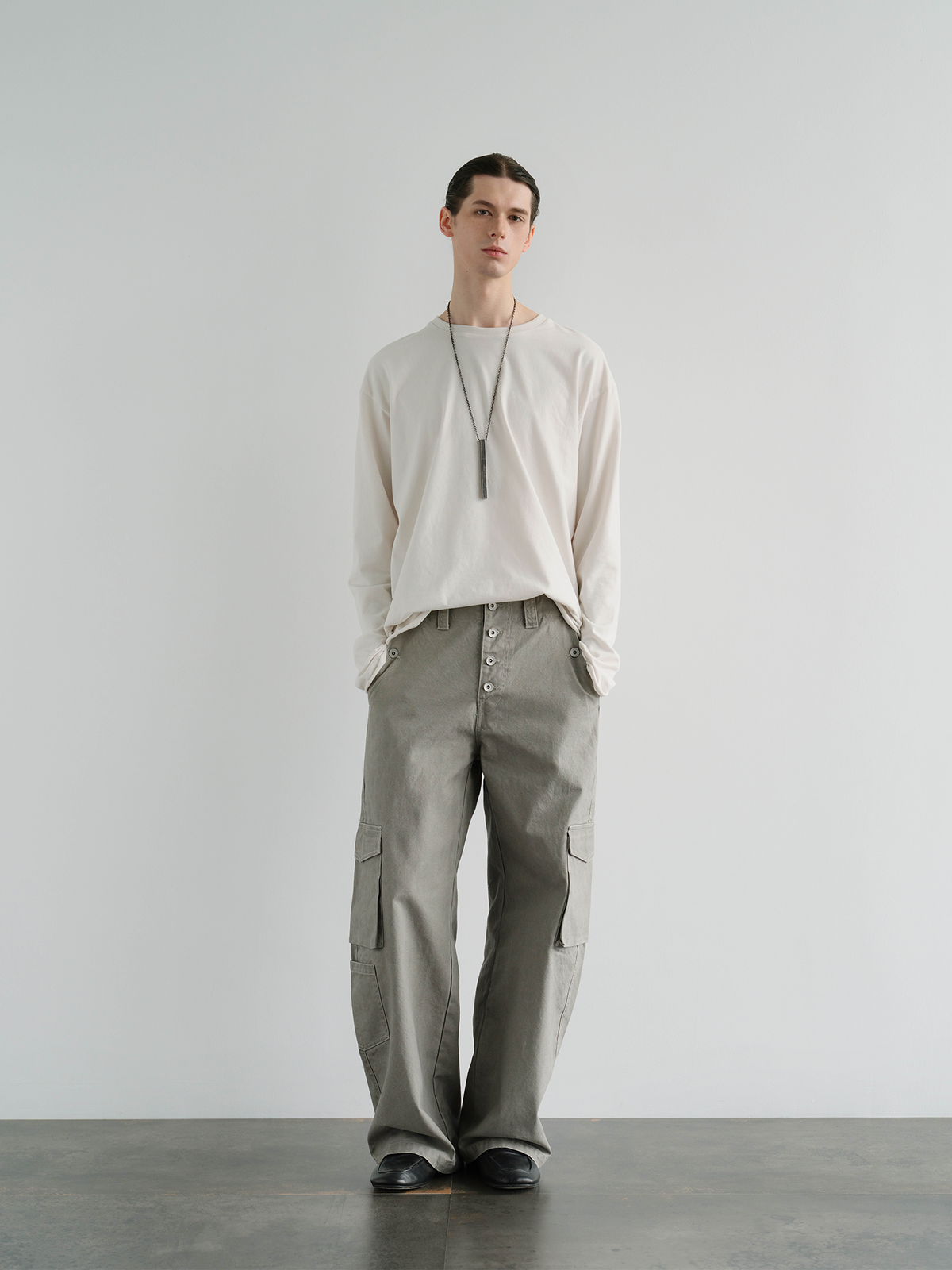 ORGANIC EMOTION Multi-Pocket Washed Retro Cargo Pants