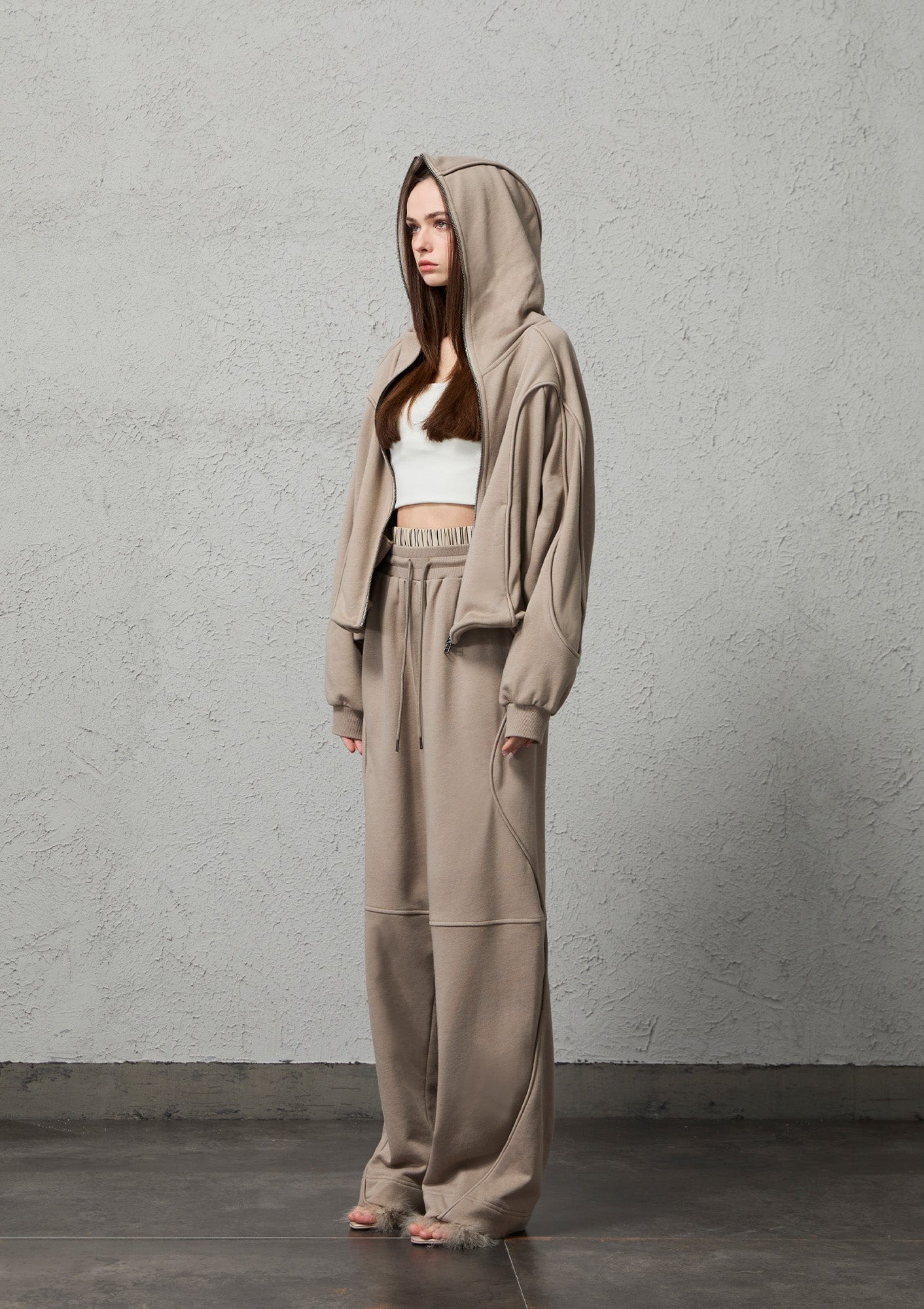 ORGANIC EMOTION Structured Panelled Oversized Sweatpants, premium urban and streetwear designers apparel on PROJECTISR.com, ORGANIC EMOTION