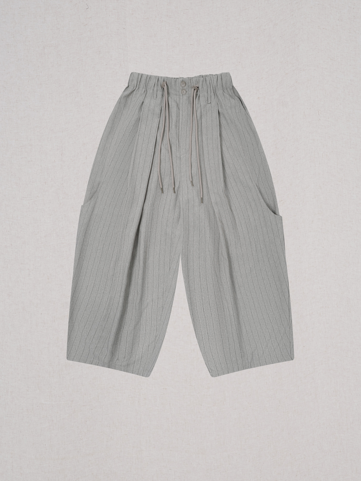 UNLIMITED MOTE Striped Wide-Leg Balloon Pants, premium urban and streetwear designers apparel on PROJECTISR.com, UNLIMITED MOTE
