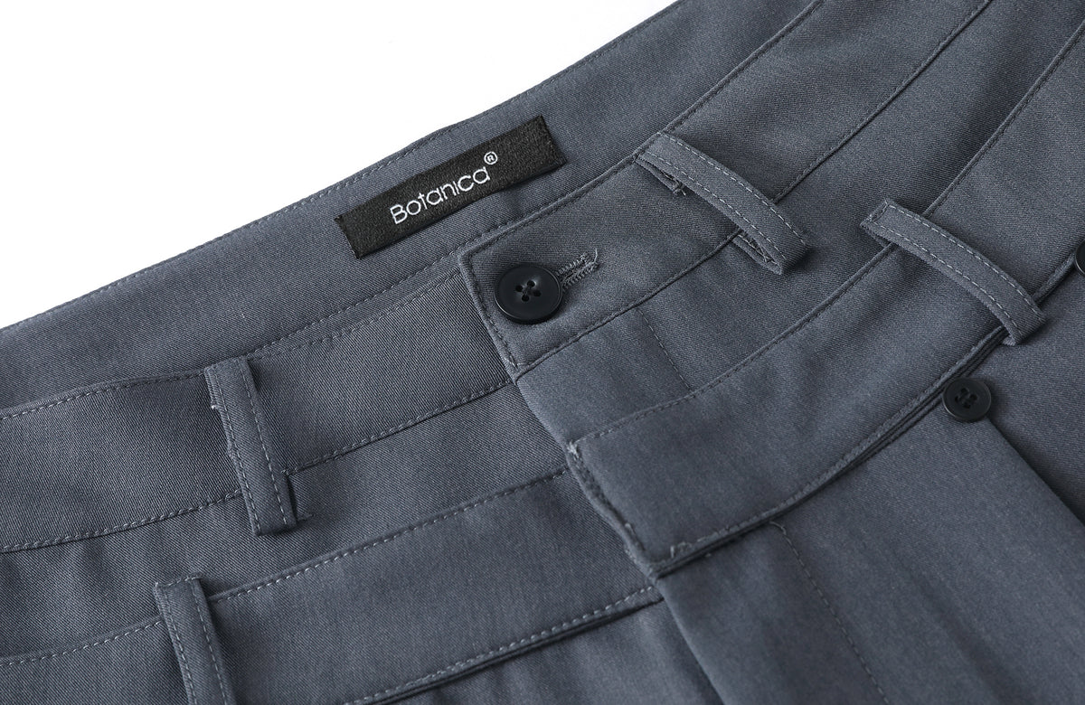 BOTANICA Double-Pleat Wide-Leg Trousers