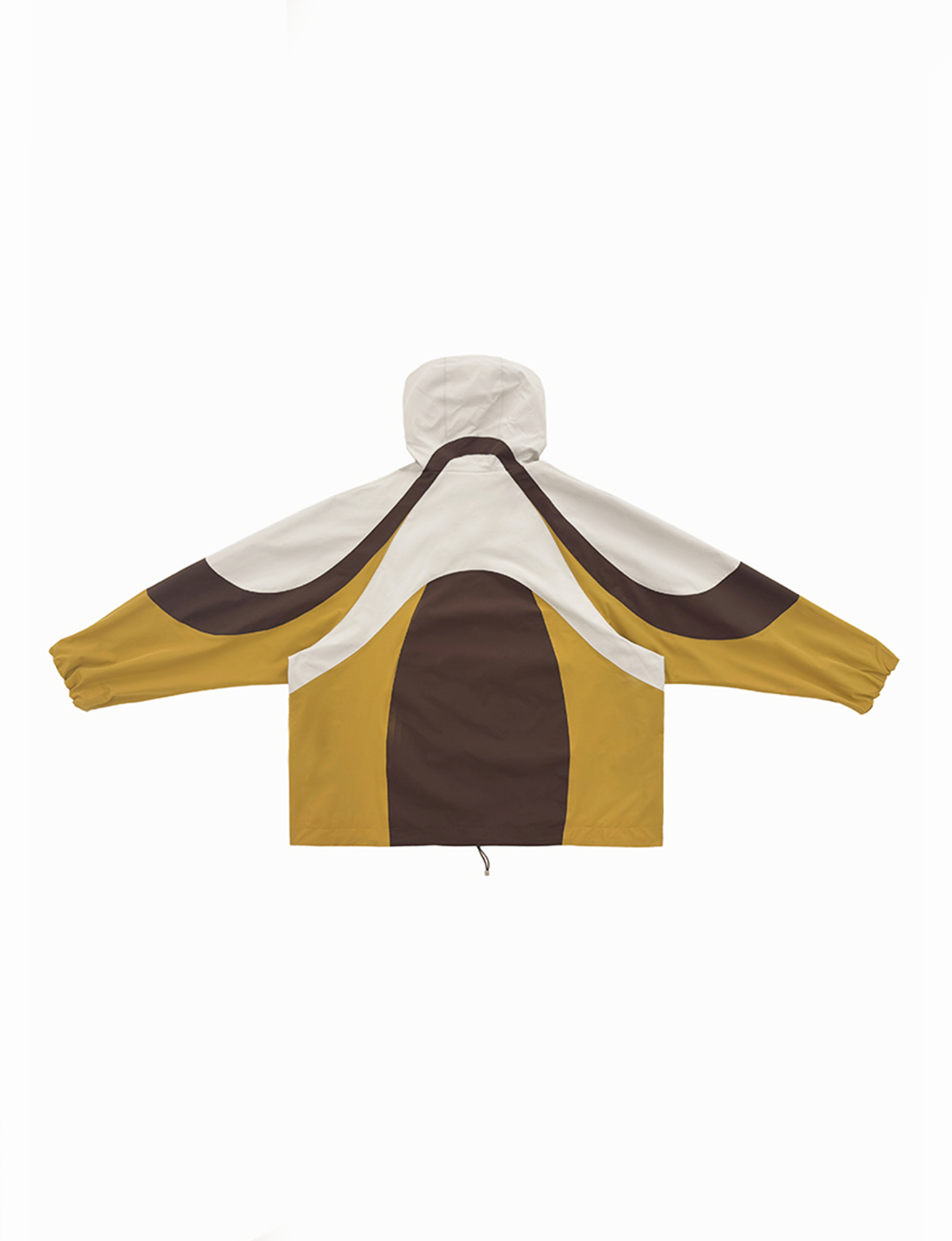 MIICHOUS Contrast Curved Panel Hooded Jacket