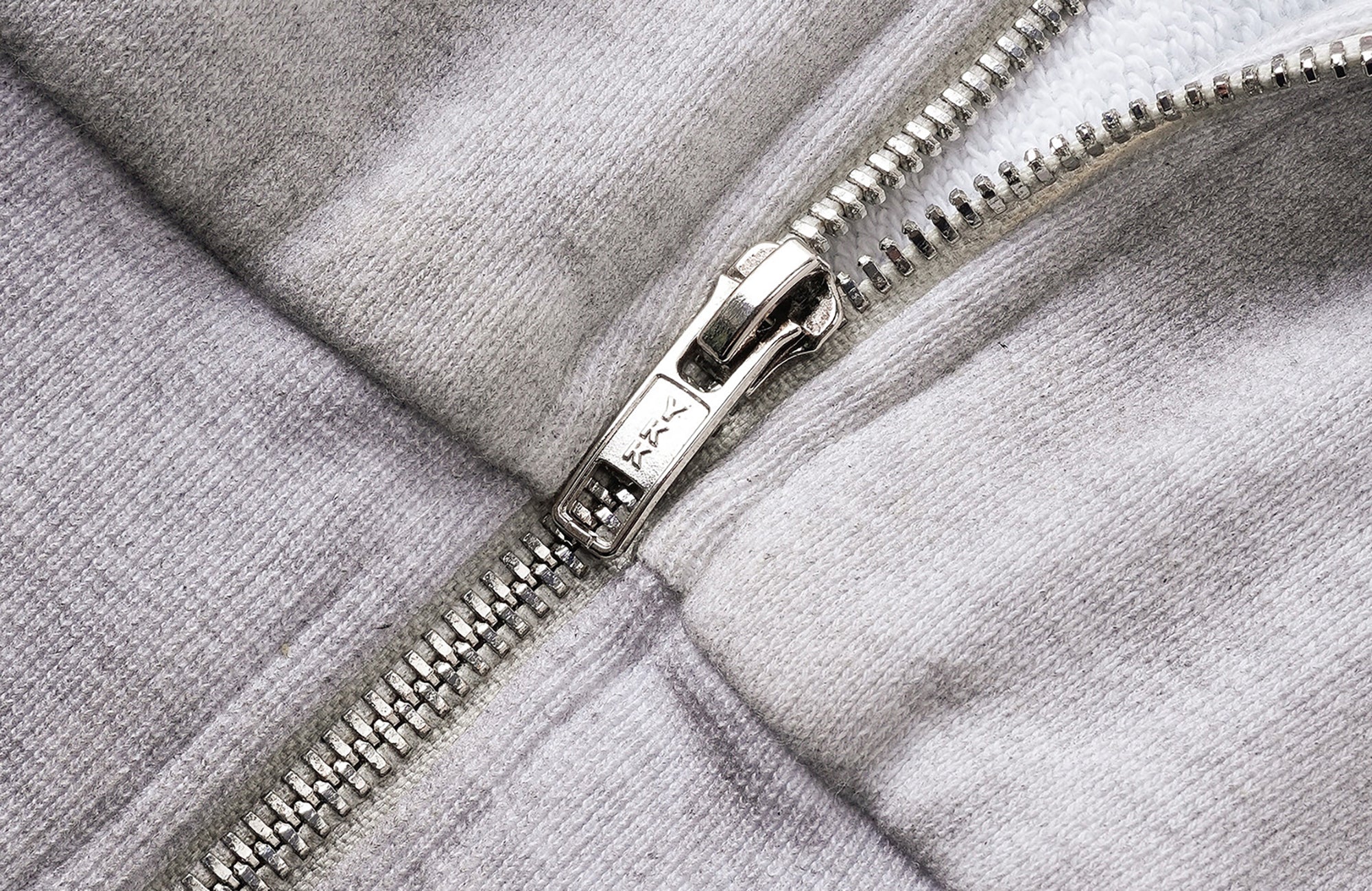 REBEL WAVE Dirty Wash Cross Graphic Zip-Up Hoodie