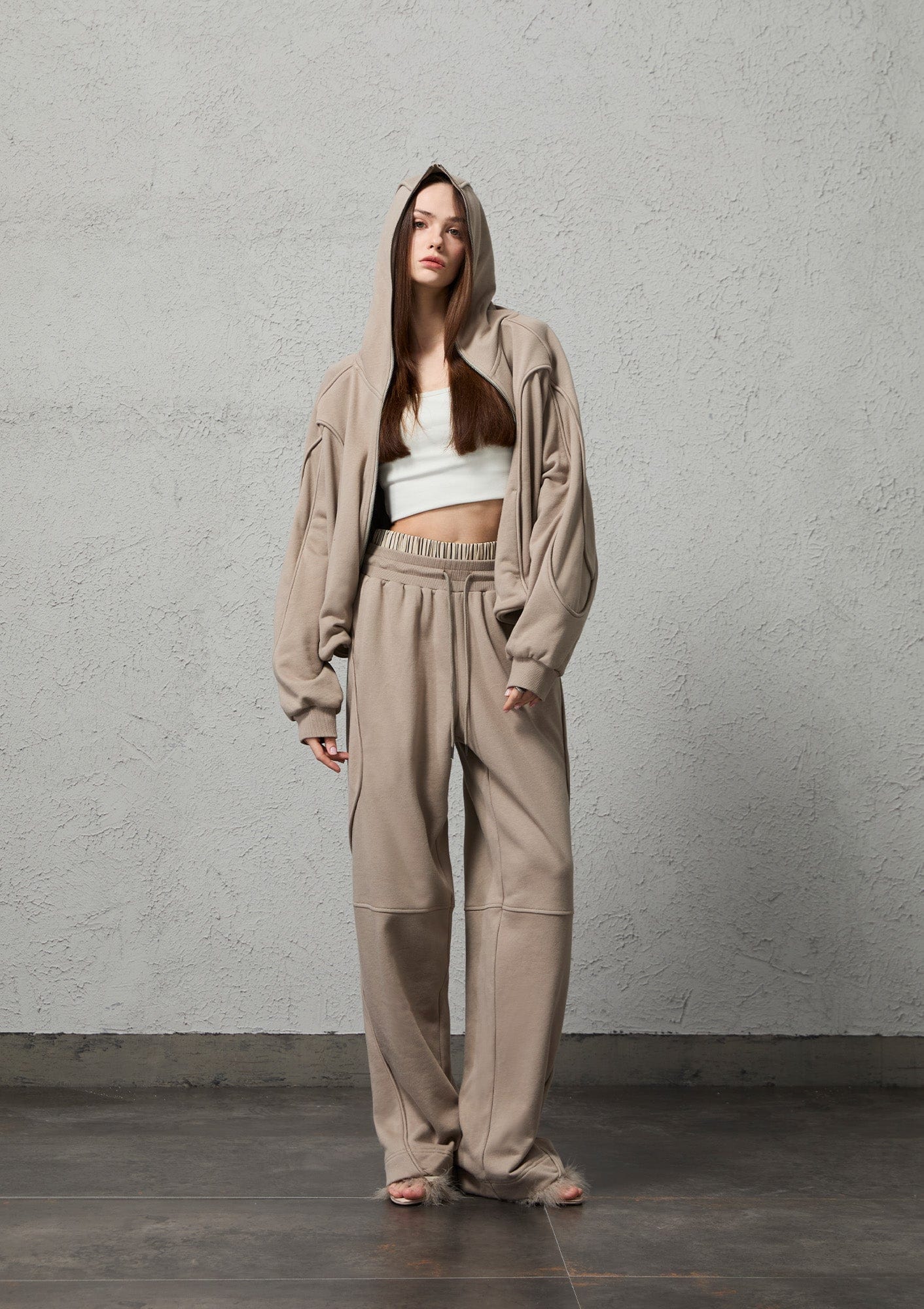 ORGANIC EMOTION Structured Panelled Oversized Sweatpants, premium urban and streetwear designers apparel on PROJECTISR.com, ORGANIC EMOTION