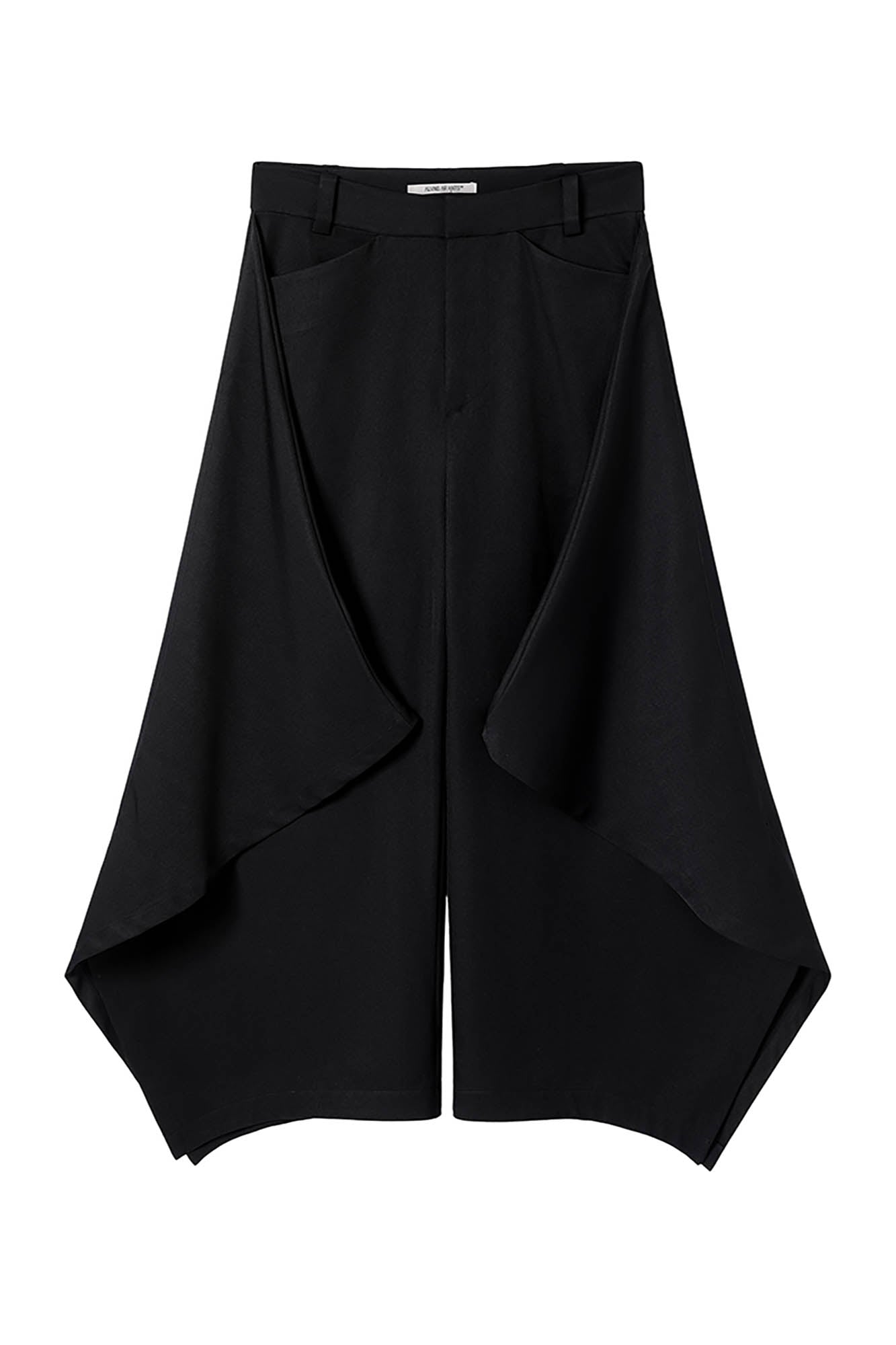 ALVNG AR ANTS Bat-Wing Draped Wide-Leg Pants