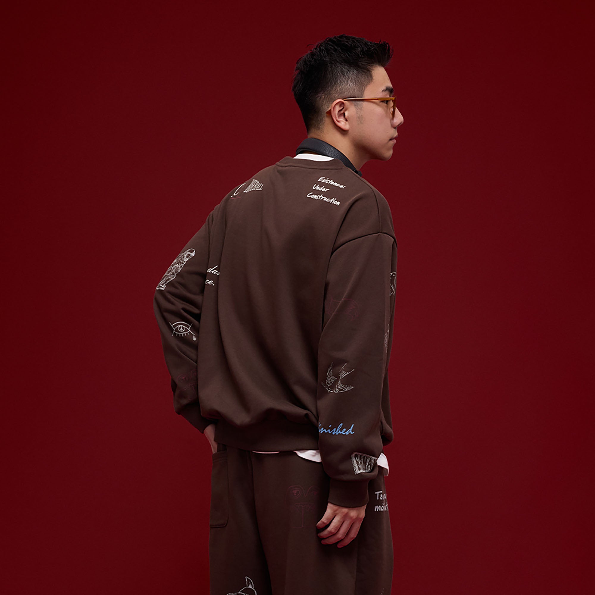 BANANA CLUB Classic Doodle Graphic Sweatshirt