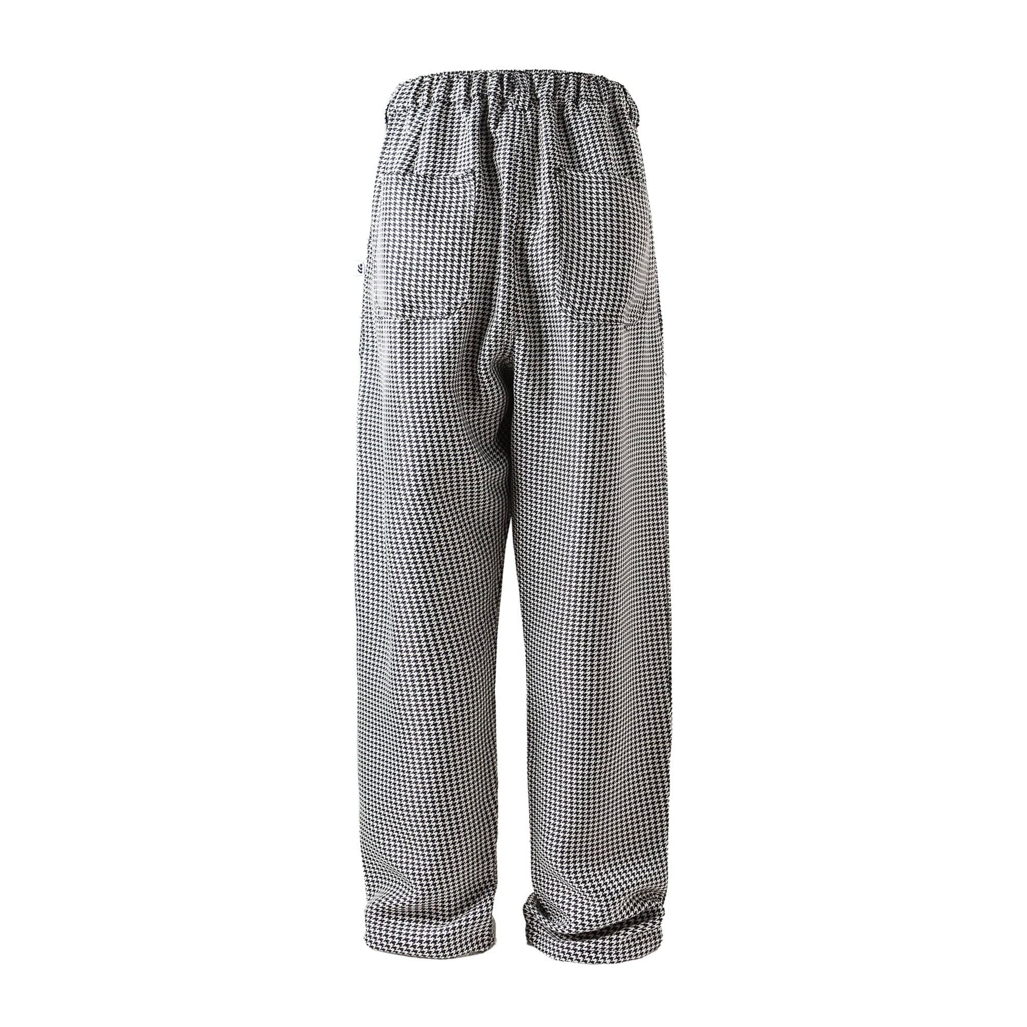 ME DA IGUAL Elastic Waist Houndstooth Tapered Trousers, premium urban and streetwear designers apparel on PROJECTISR.com, ME DA IGUAL