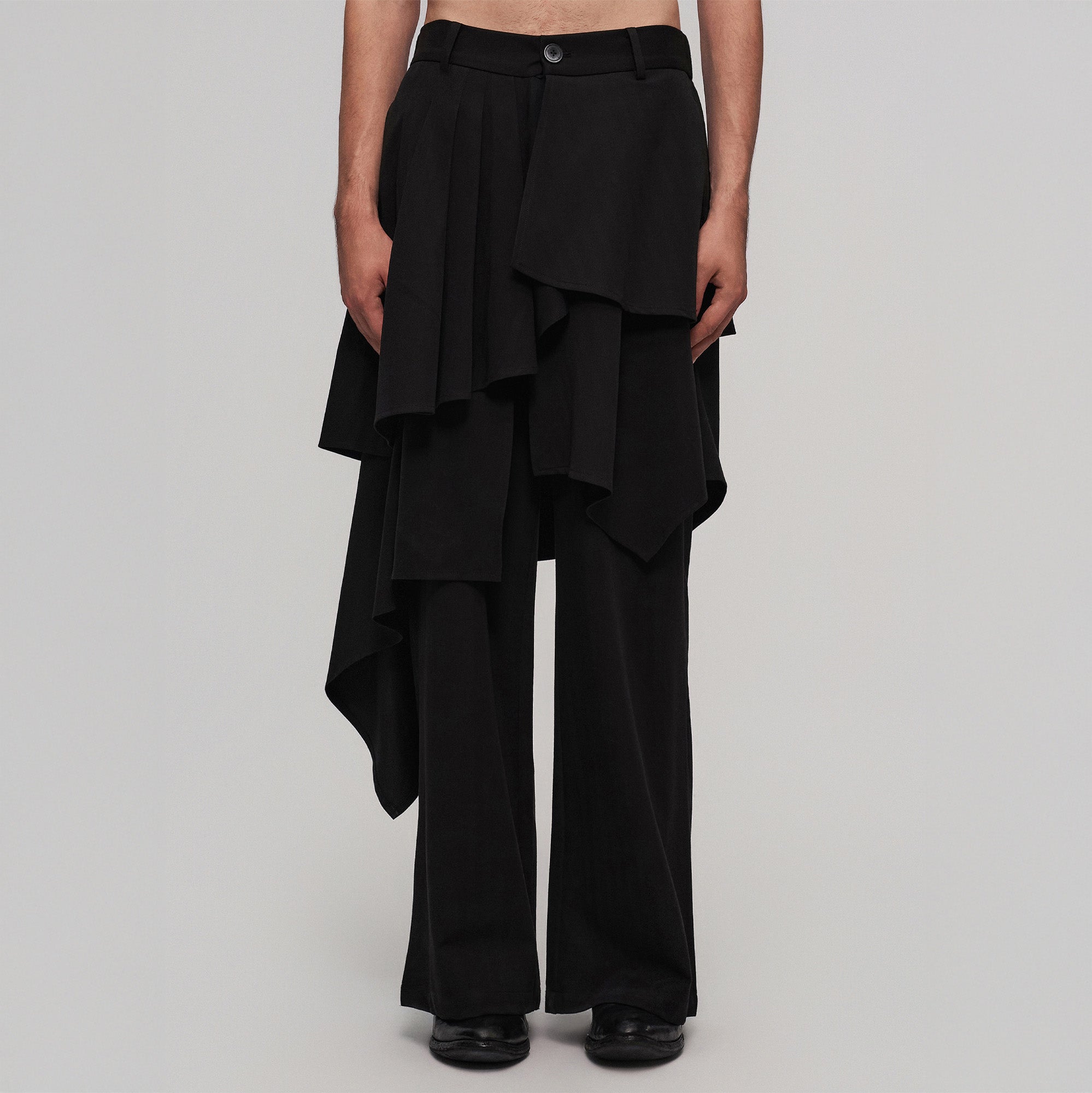 ILNya Nieternite Nifutur Asymmetric Layered Panel Skirt Pants