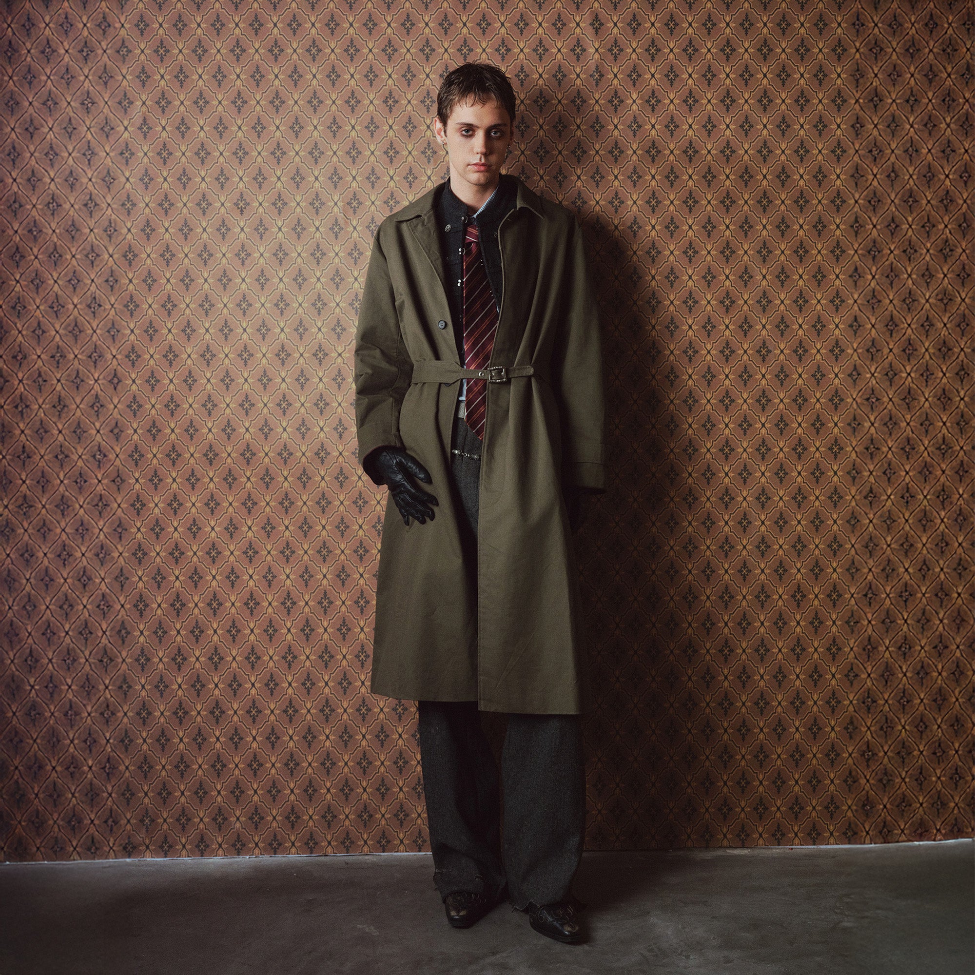 RICHILL Contrast Embroidered Trench Coat, premium urban and streetwear designers apparel on PROJECTISR.com, RICHILL