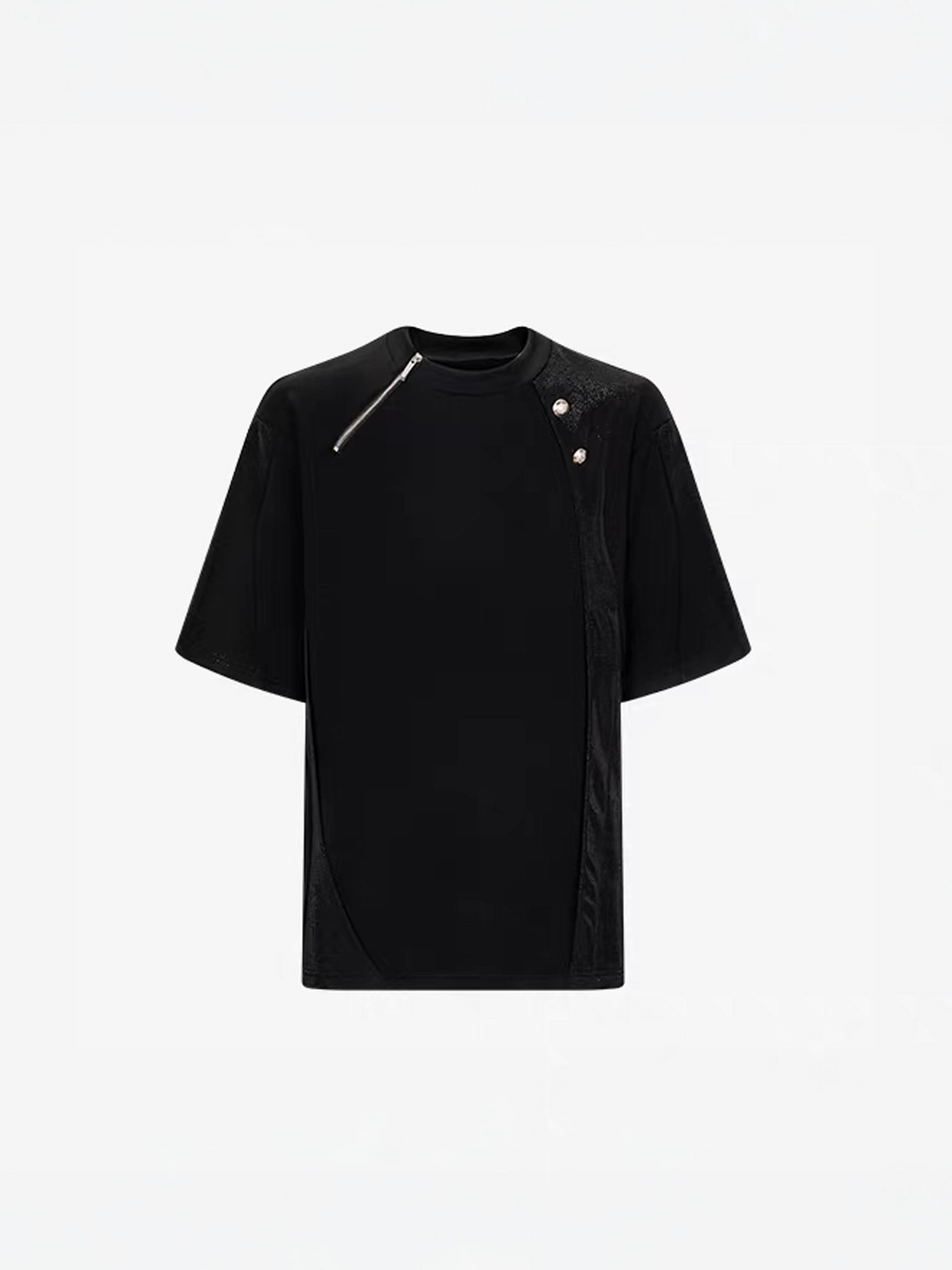projectr ティシャツ TIWILLTANG Asymmetrical Zip Layered T Shirt
