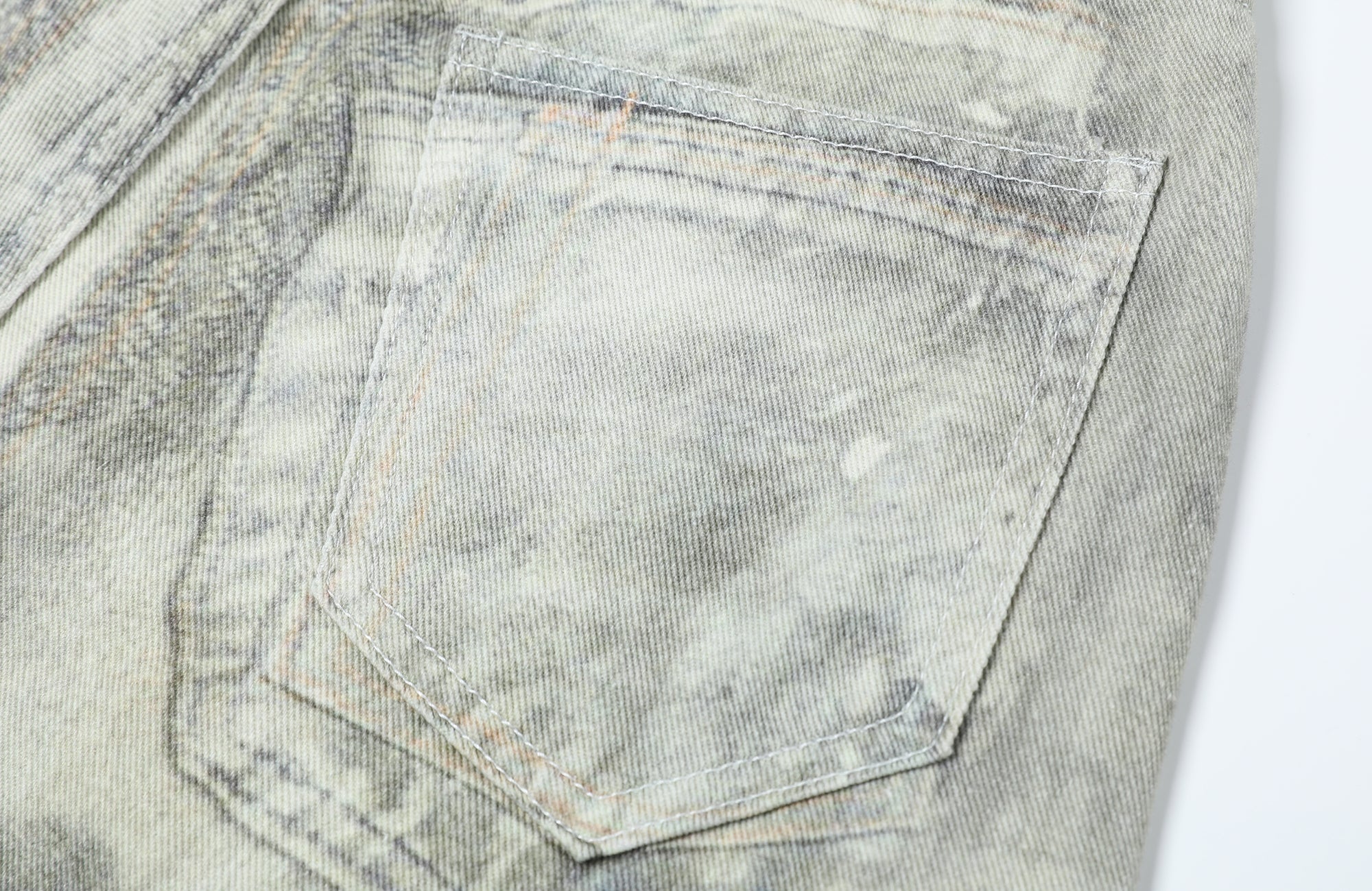 TGNS Distressed Chain Graphic Oversized Jorts