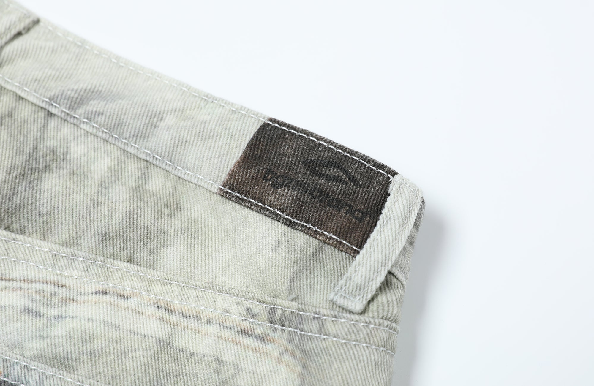 TGNS Distressed Chain Graphic Oversized Jorts