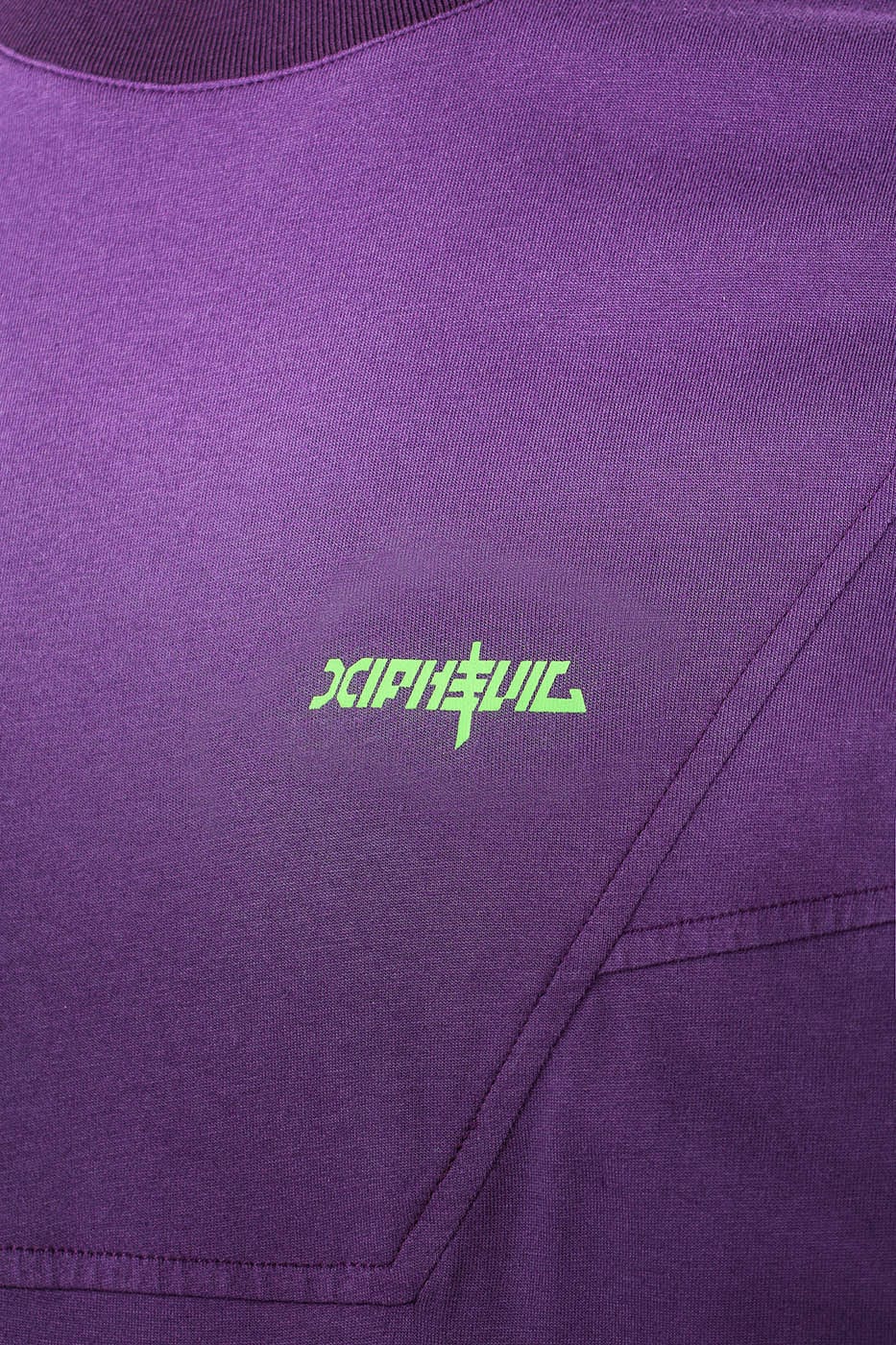 XIPHEVIL Asymmetrical Spliced Double-Pocket T-Shirt, premium urban and streetwear designers apparel on PROJECTISR.com, XIPHEVIL