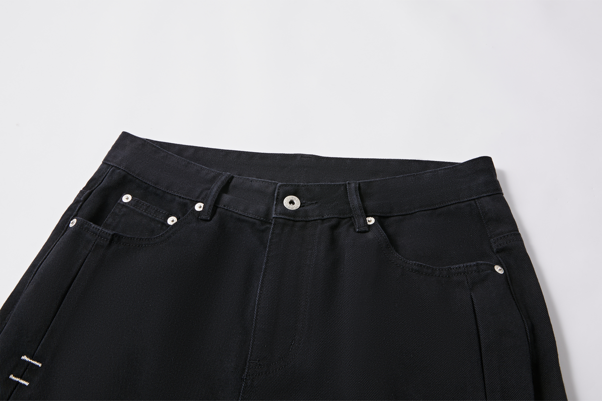 KREATE Pleated Washed Jeans