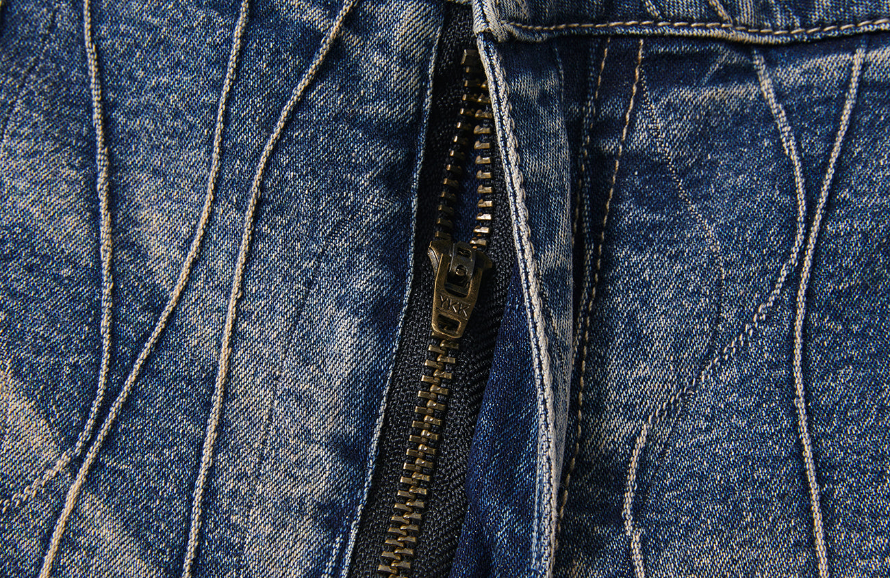 PASET Cross And Star Studded Wide-Leg Jeans