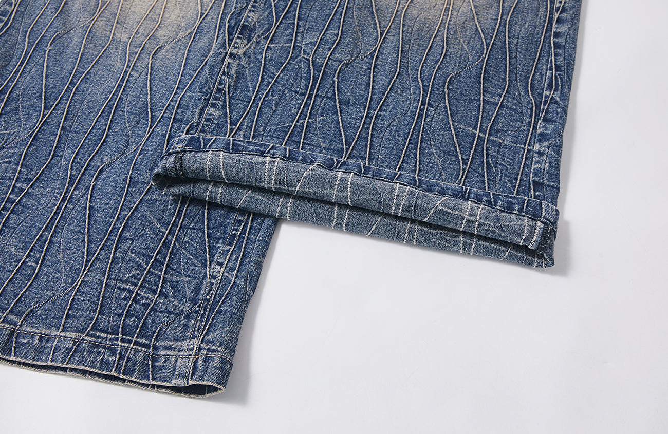 PASET Cross And Star Studded Wide-Leg Jeans