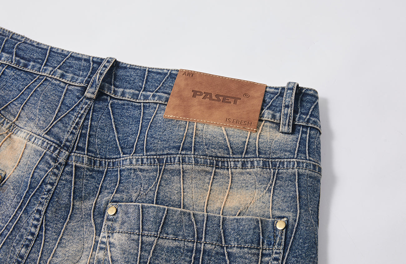 PASET Cross And Star Studded Wide-Leg Jeans