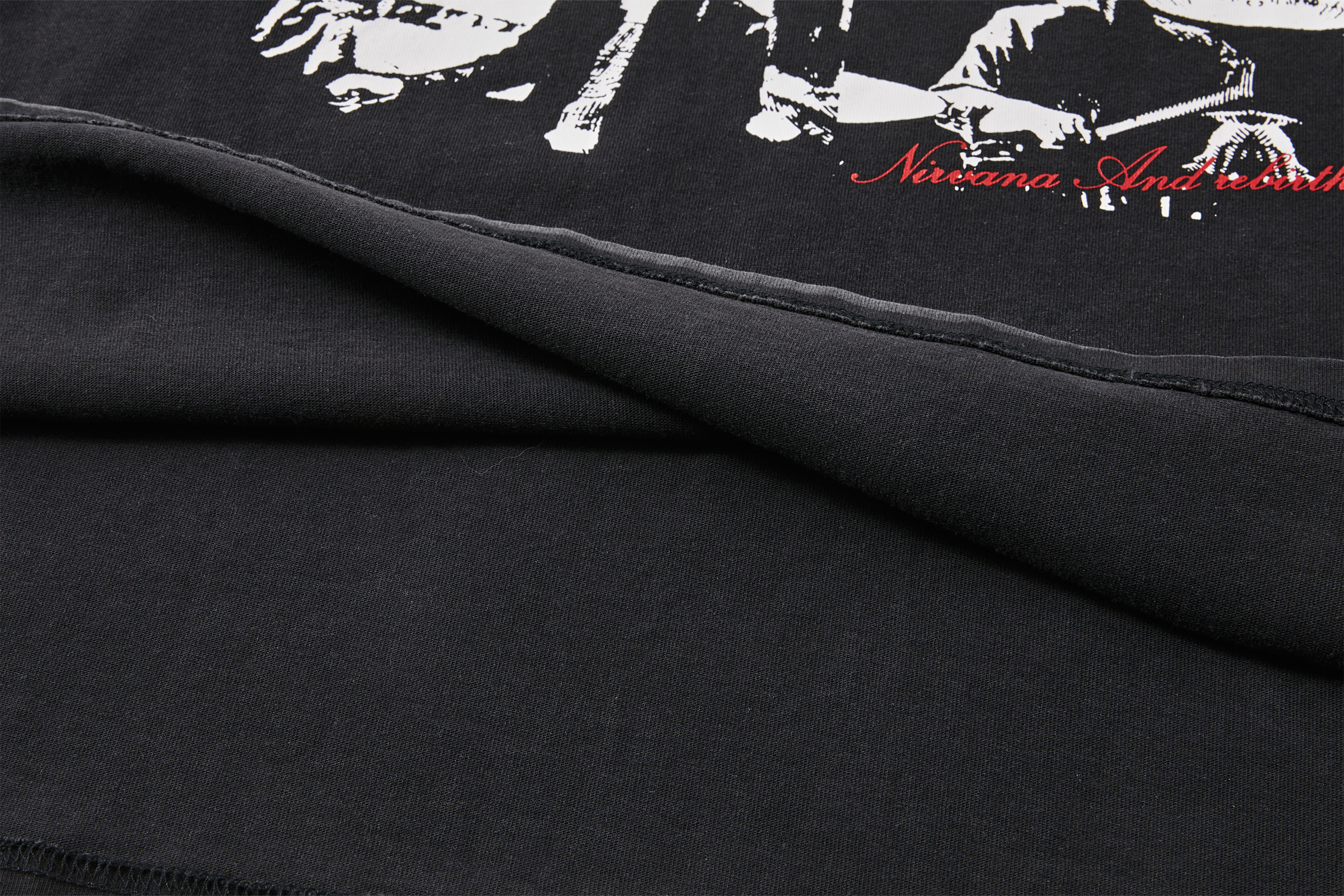 PASET Henley Portrait Graphic Layered Sweatshirt