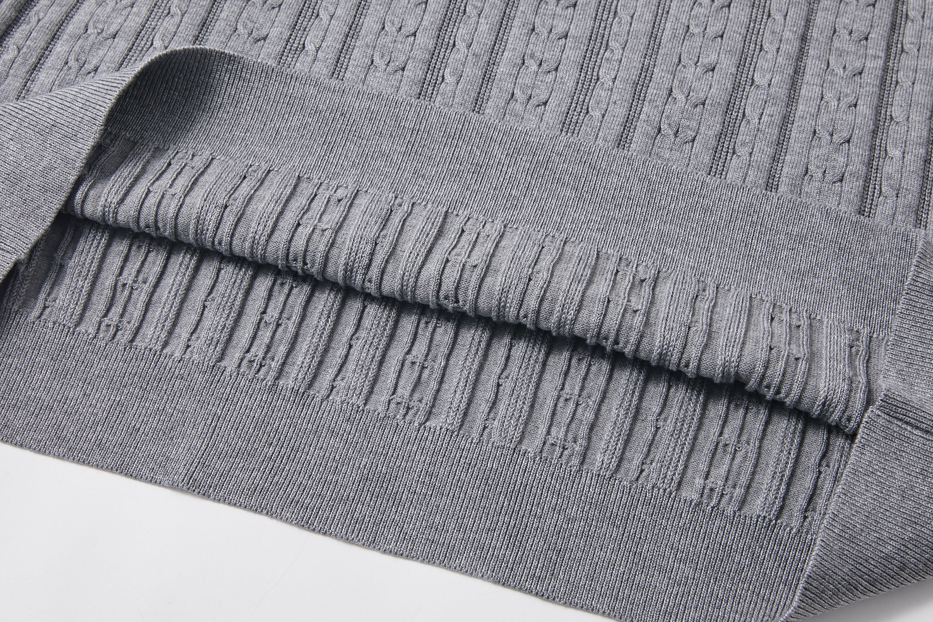 KREATE Faux Layered Cable-Knit Half Shirt, premium urban and streetwear designers apparel on PROJECTISR.com, KREATE
