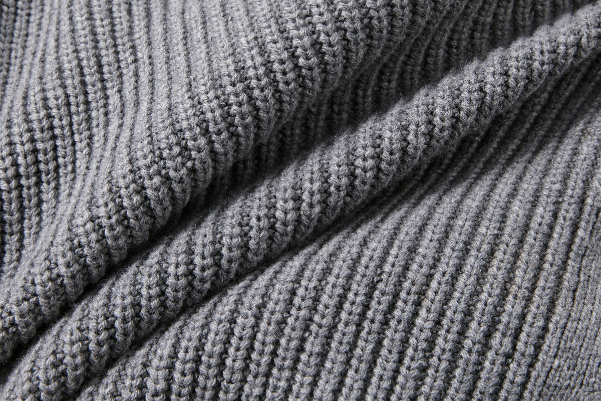 KREATE Asymmetrical Collar Ribbed Open-Front Sweater