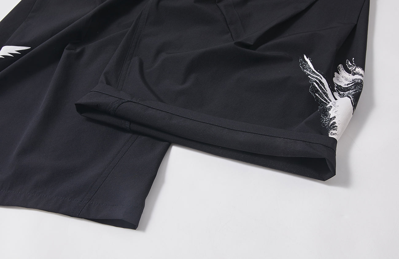 PASET Gothic Graphic Curved-Leg Pants