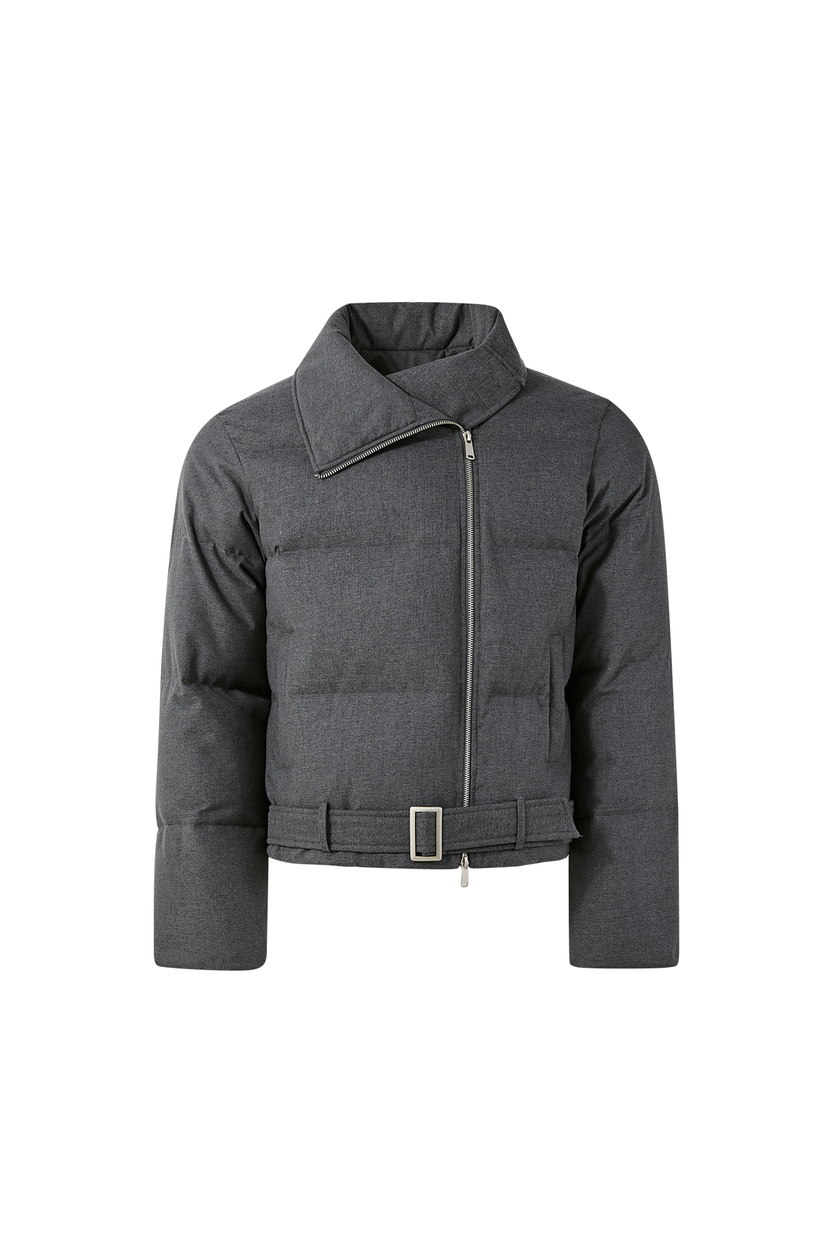 KREATE Asymmetrical Placket Multi-Collar Down Jacket