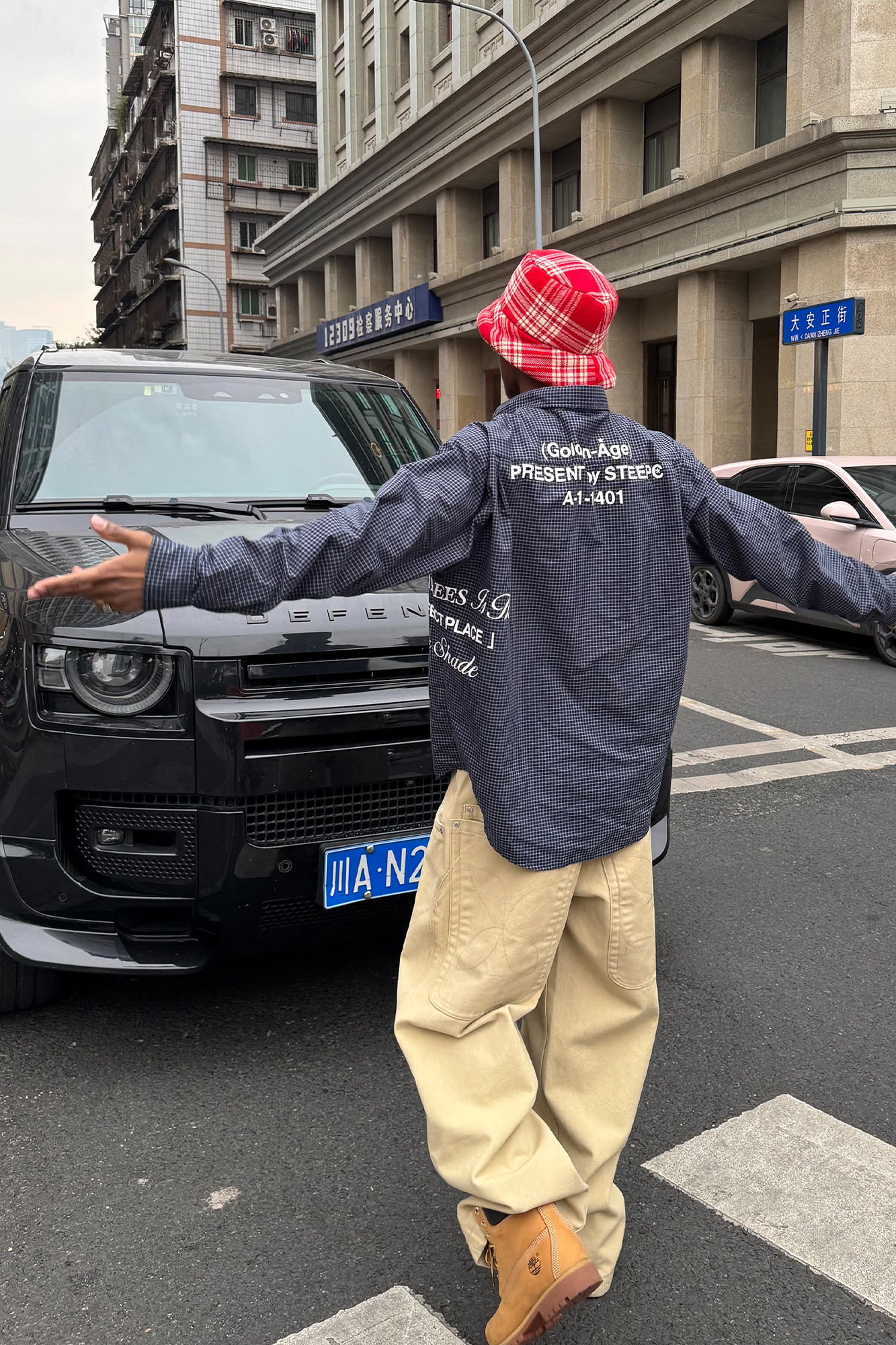 STEEPC Slogan Graphic Check Overshirt, premium urban and streetwear designers apparel on PROJECTISR.com, STEEPC