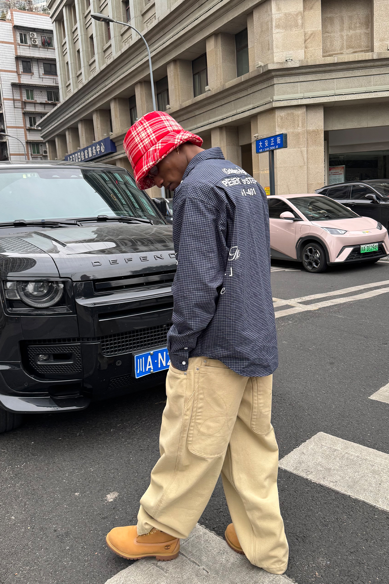 STEEPC Slogan Graphic Check Overshirt, premium urban and streetwear designers apparel on PROJECTISR.com, STEEPC