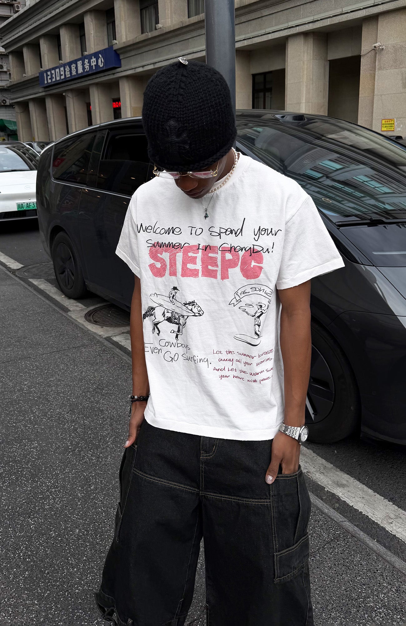 STEEPC Graffiti Sketch Graphic Tee, premium urban and streetwear designers apparel on PROJECTISR.com, STEEPC