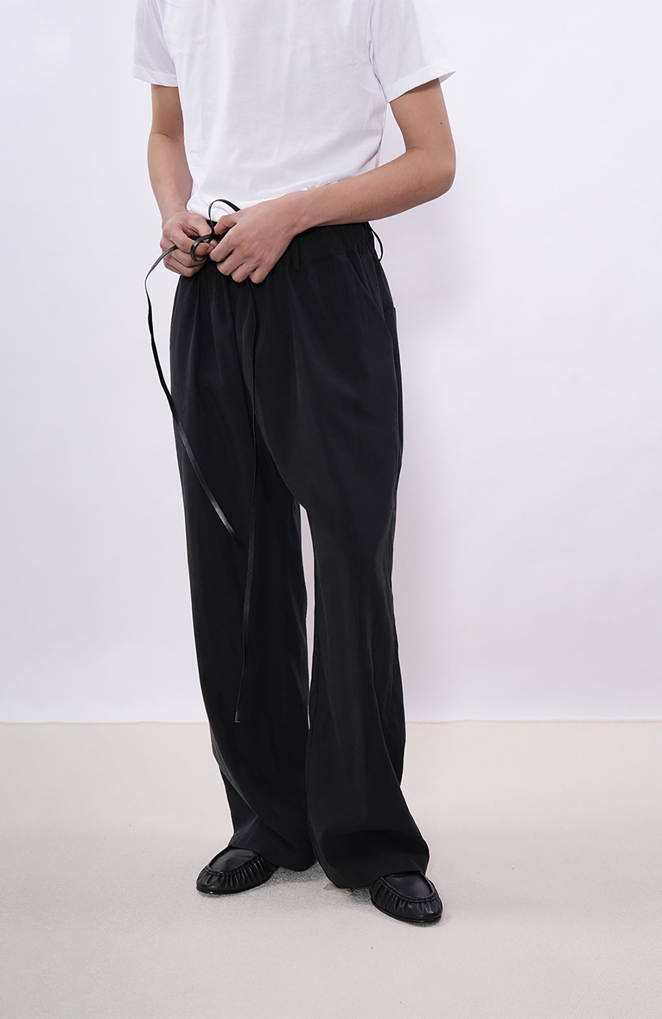 7440 37 1 Drawstring Fluid Wide-Leg Trousers, premium urban and streetwear designers apparel on PROJECTISR.com, 7440 37 1