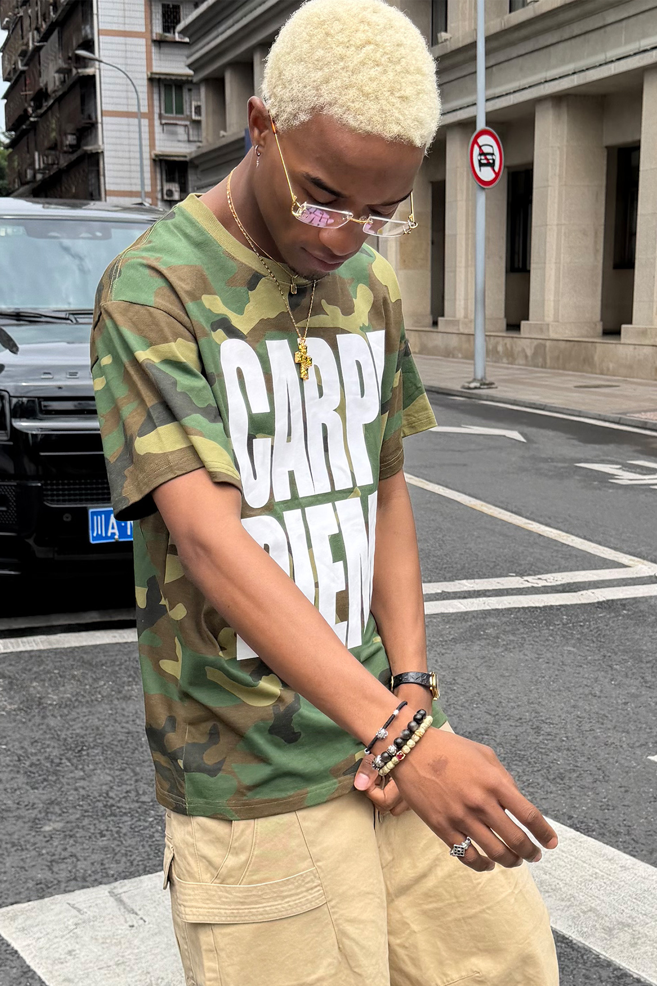 STEEPC Camo Slogan Graphic T-Shirt, premium urban and streetwear designers apparel on PROJECTISR.com, STEEPC