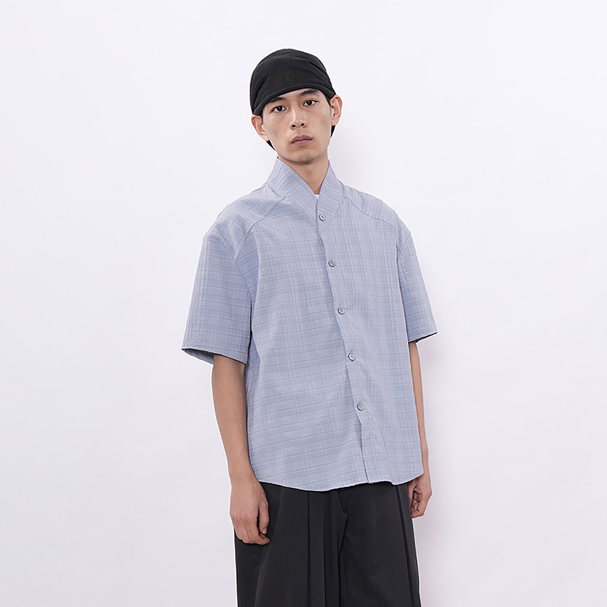 7440 37 1 Cross-Yoke Check Shirt, premium urban and streetwear designers apparel on PROJECTISR.com, 7440 37 1