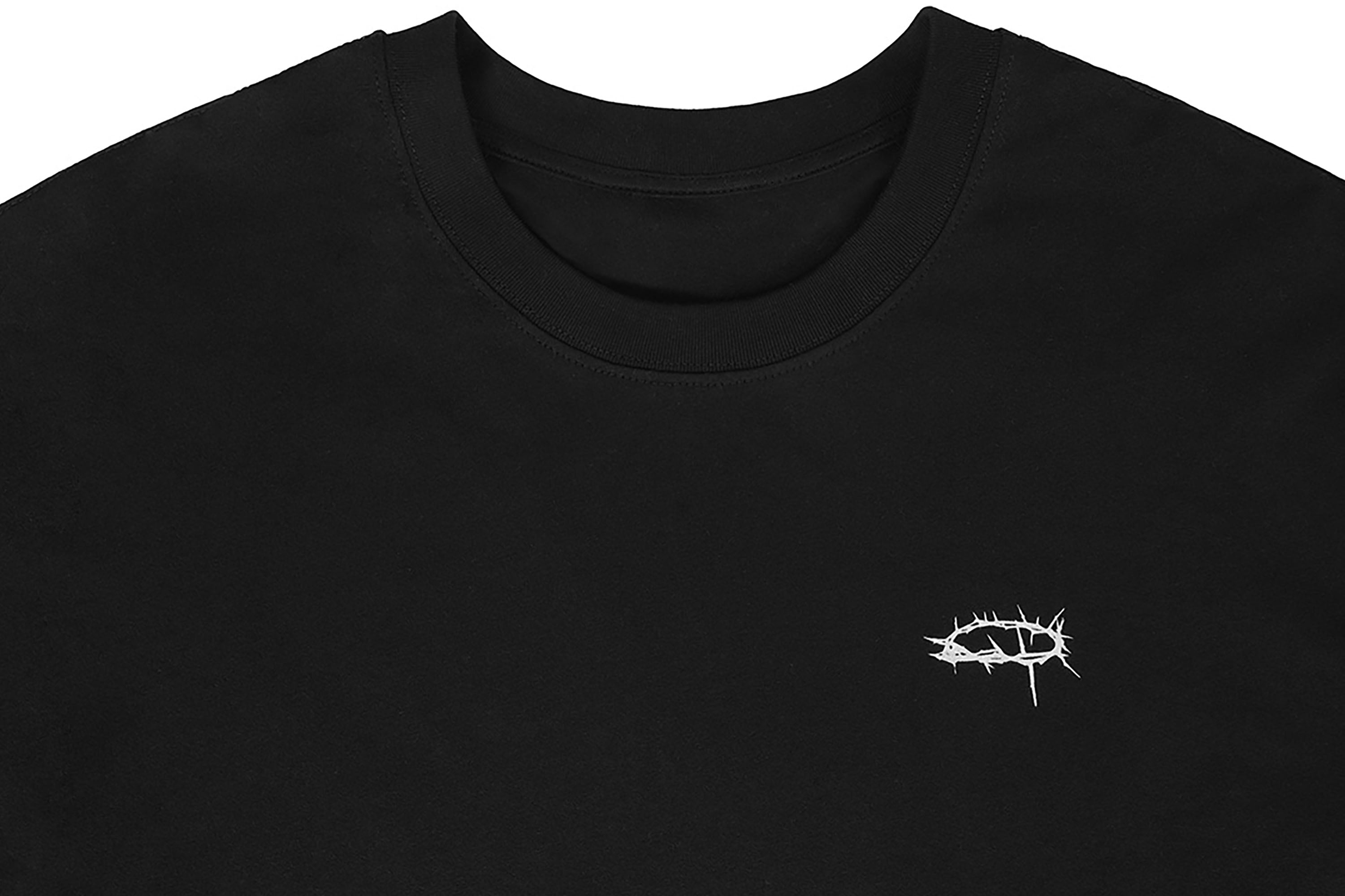 UNDERWATER Thorn Ring LOGO Long-Sleeve Tee Black