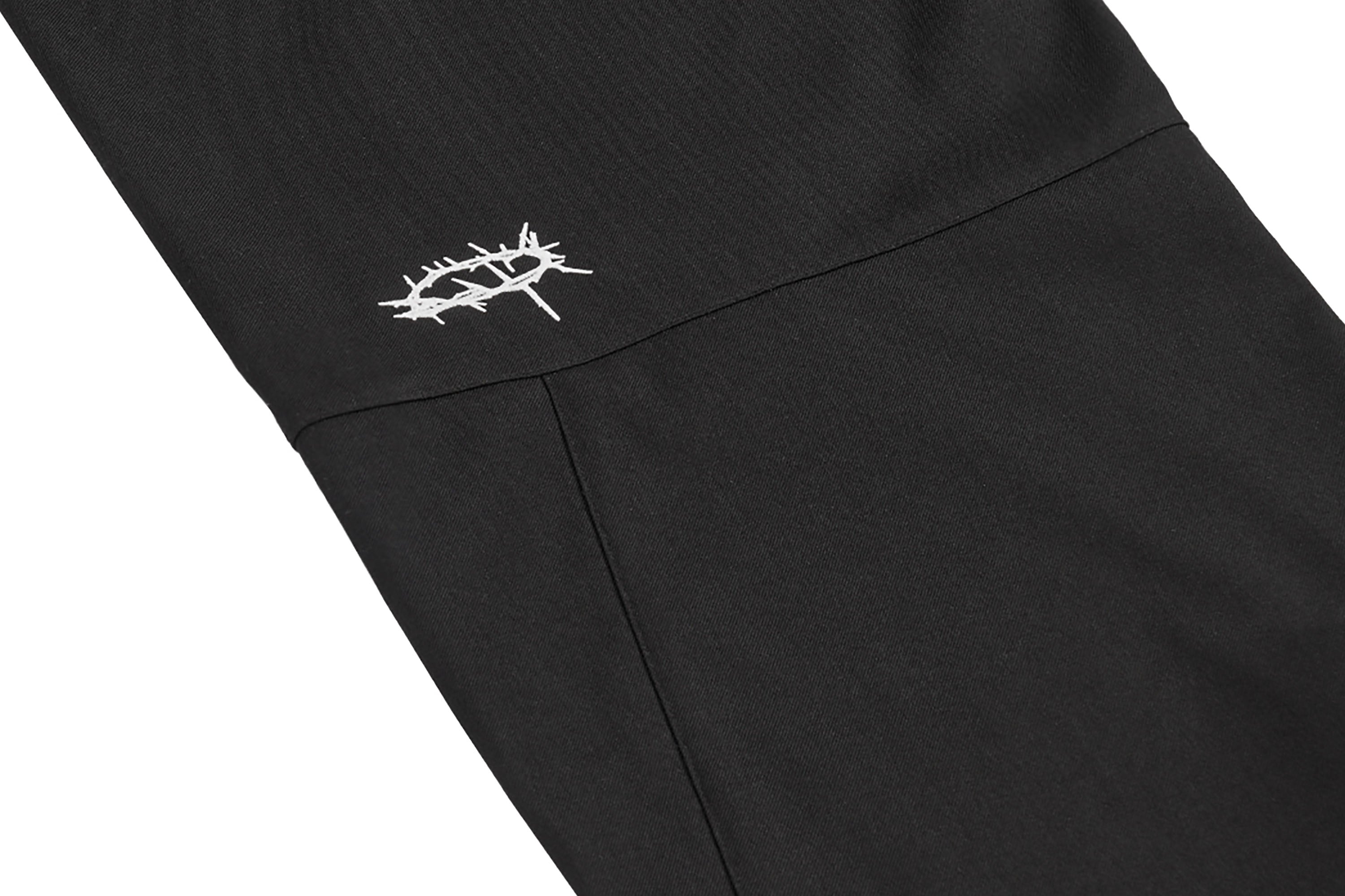 UNDERWATER Wrinkle-Resistant Panel Wide-Leg Trousers