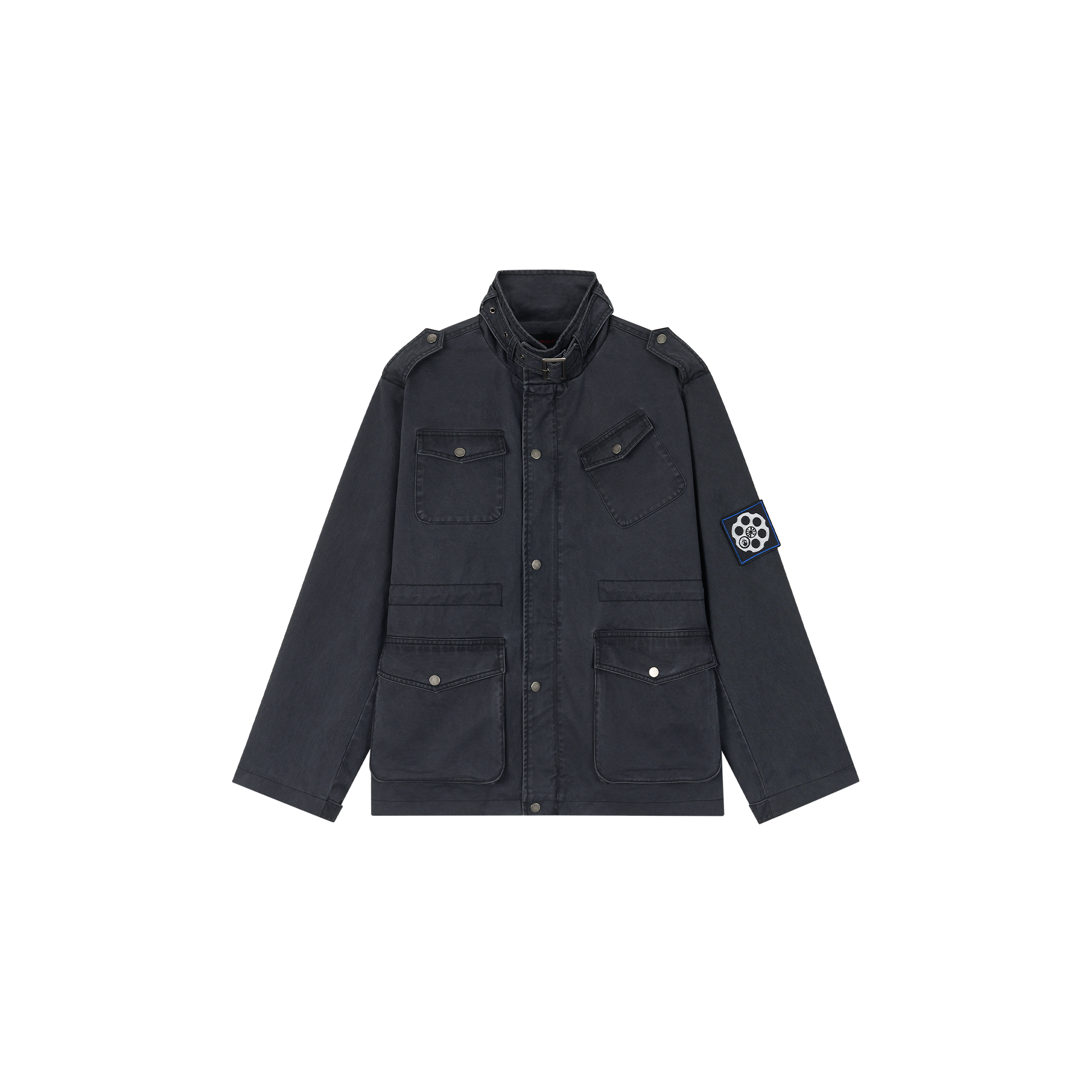 SAVAGEGROWTHWORLD Washed Canvas Multi-Pocket Utility Jacket