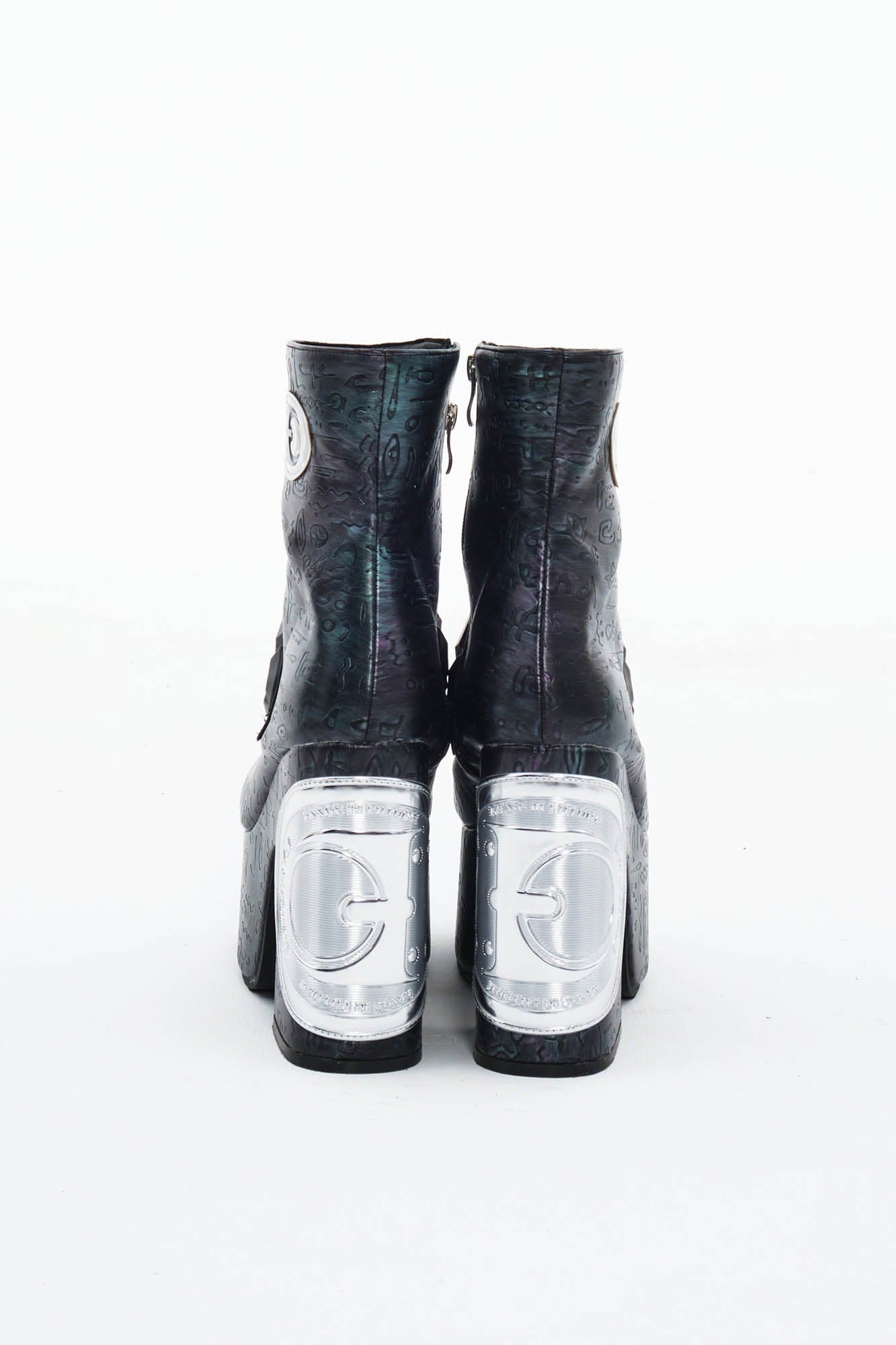 EMBRYO Modern Tribal Tactical Heeled Boots, premium urban and streetwear designers apparel on PROJECTISR.com, EMBRYO